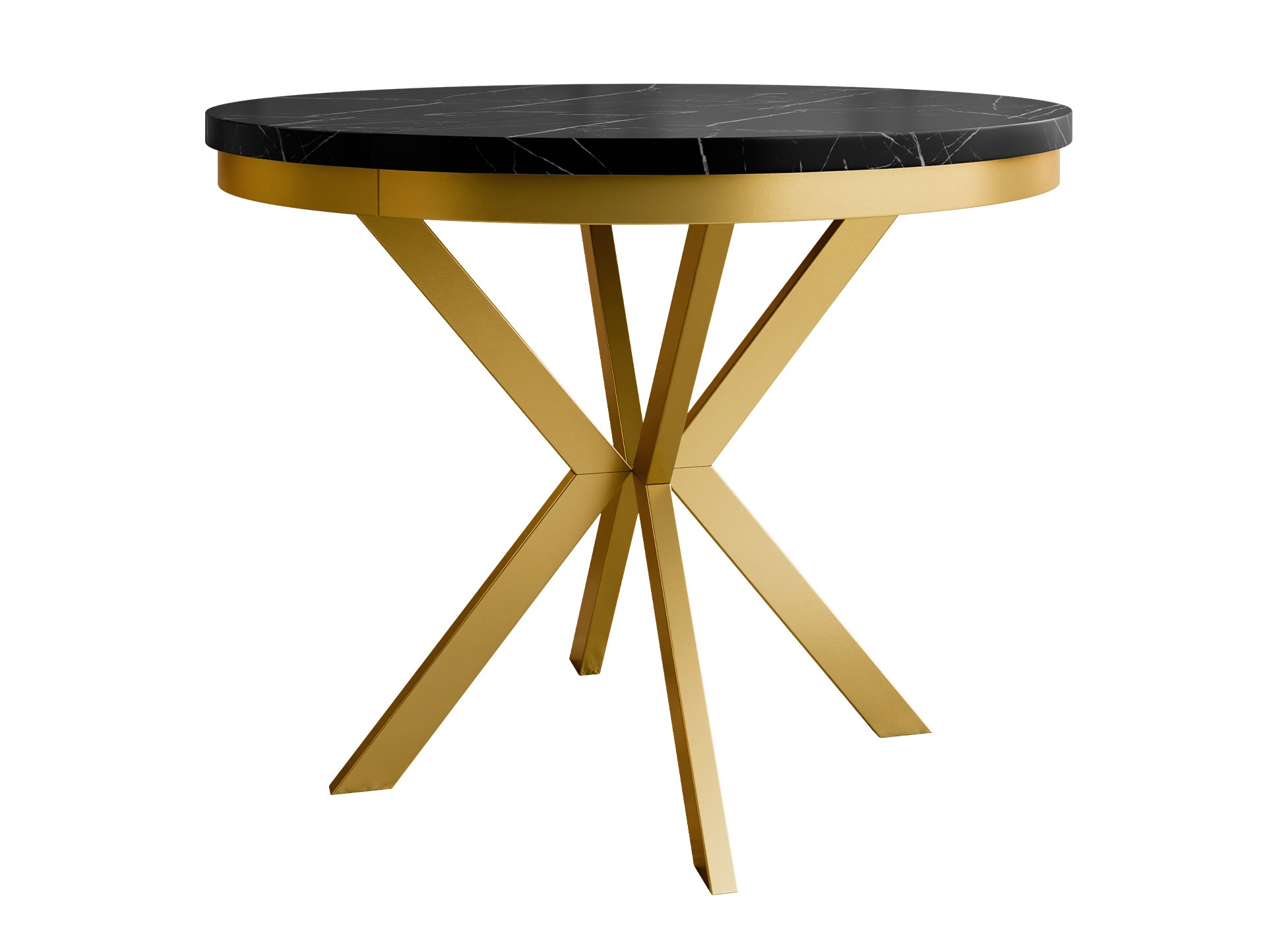 Table Oswego 156 (Black marble + Golden)