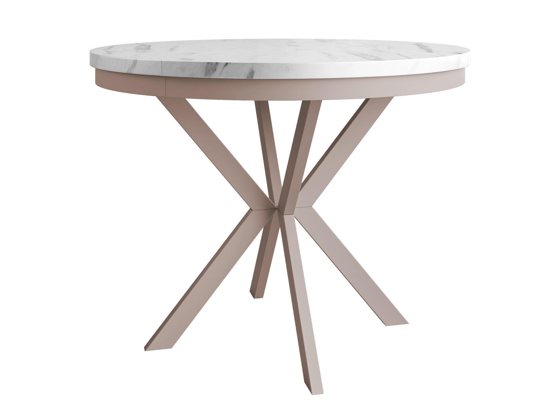 Table Oswego 156 (White marble + Cashmere)