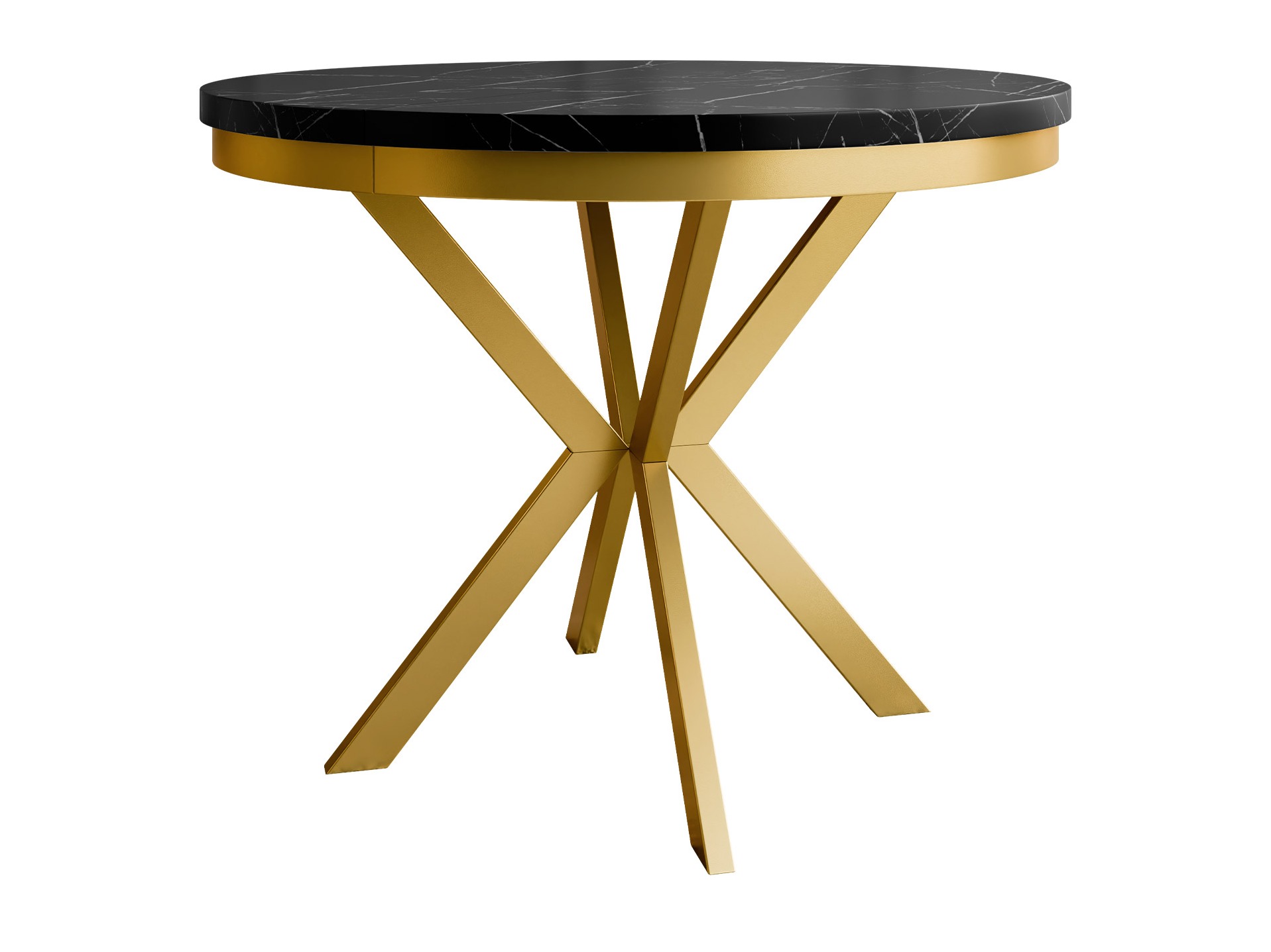 Table Oswego 157 (Black marble + Golden)