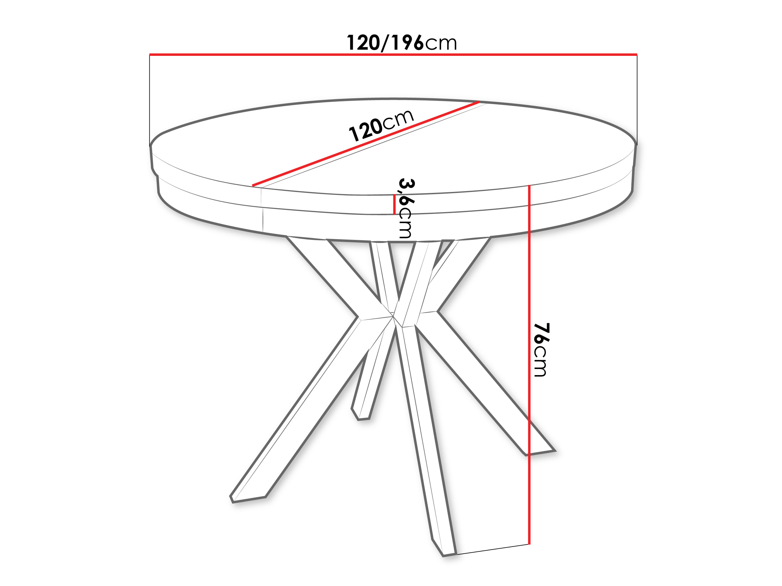 Table Oswego 157 (Black marble)