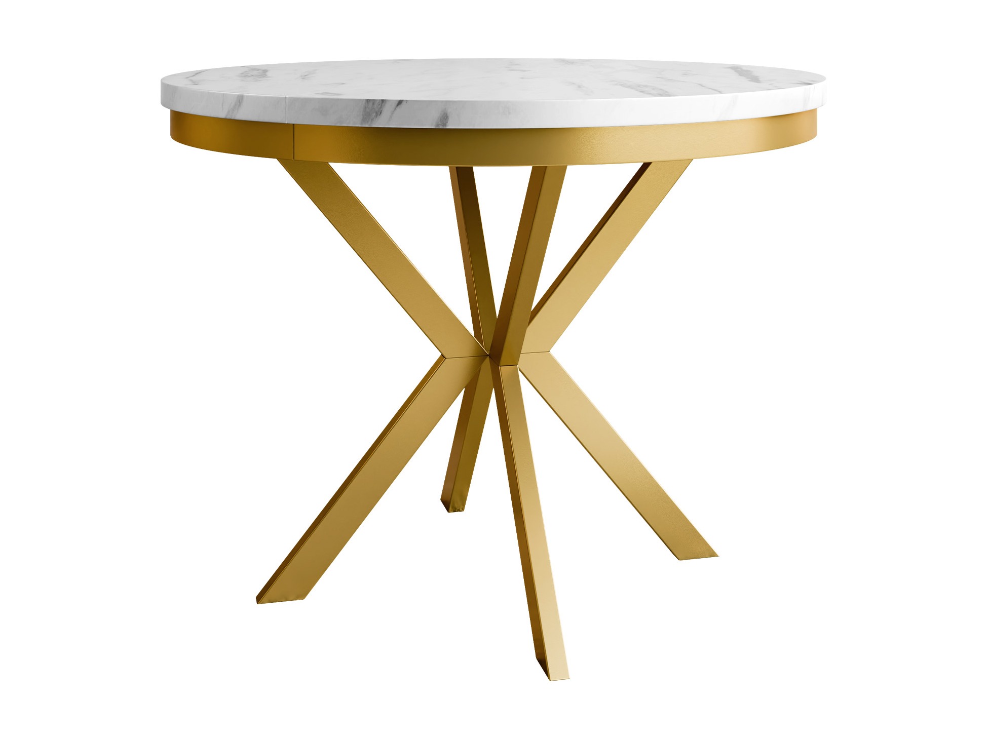 Table Oswego 157 (White marble + Golden)