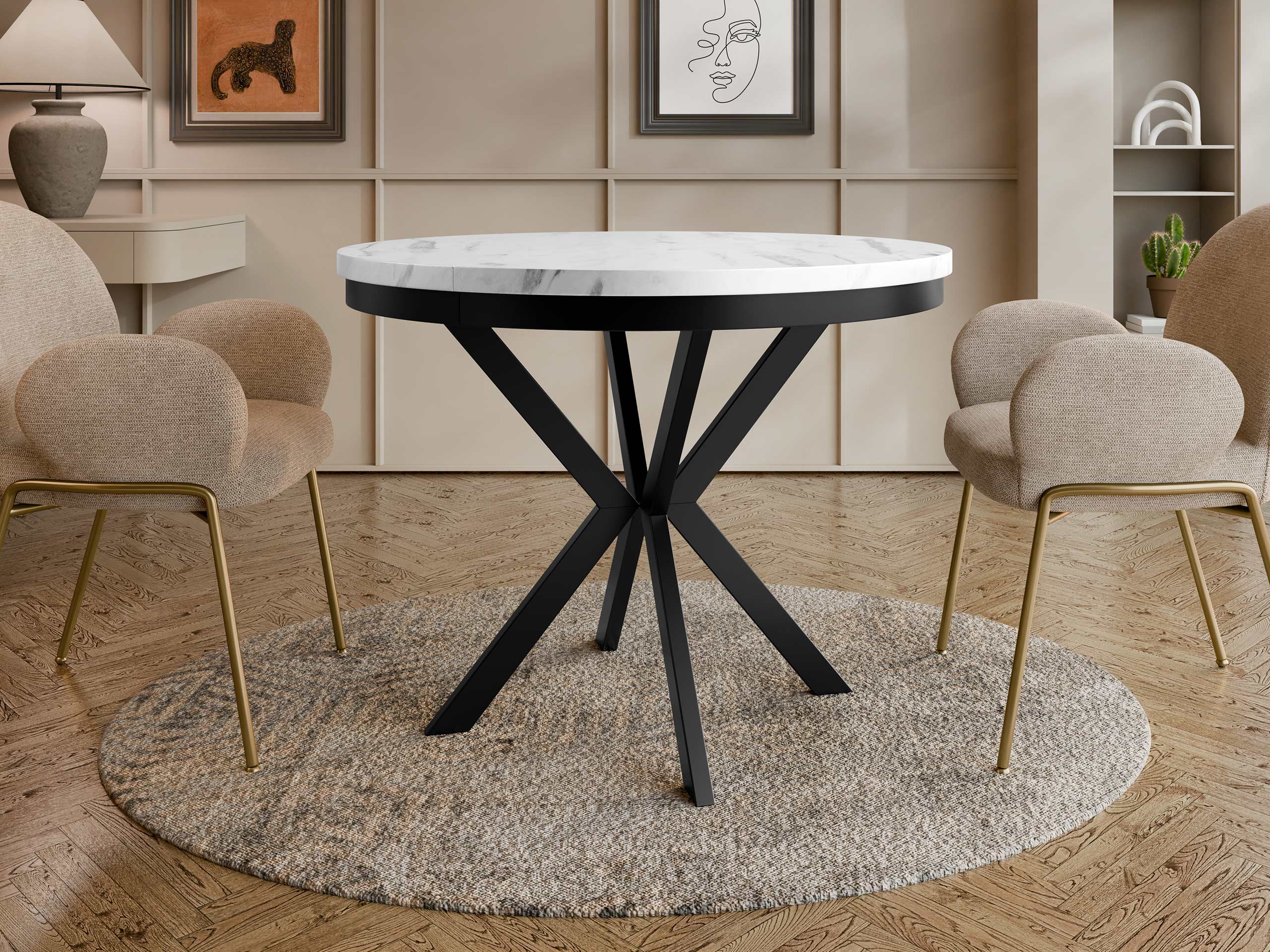 Table Oswego 157 (White marble)