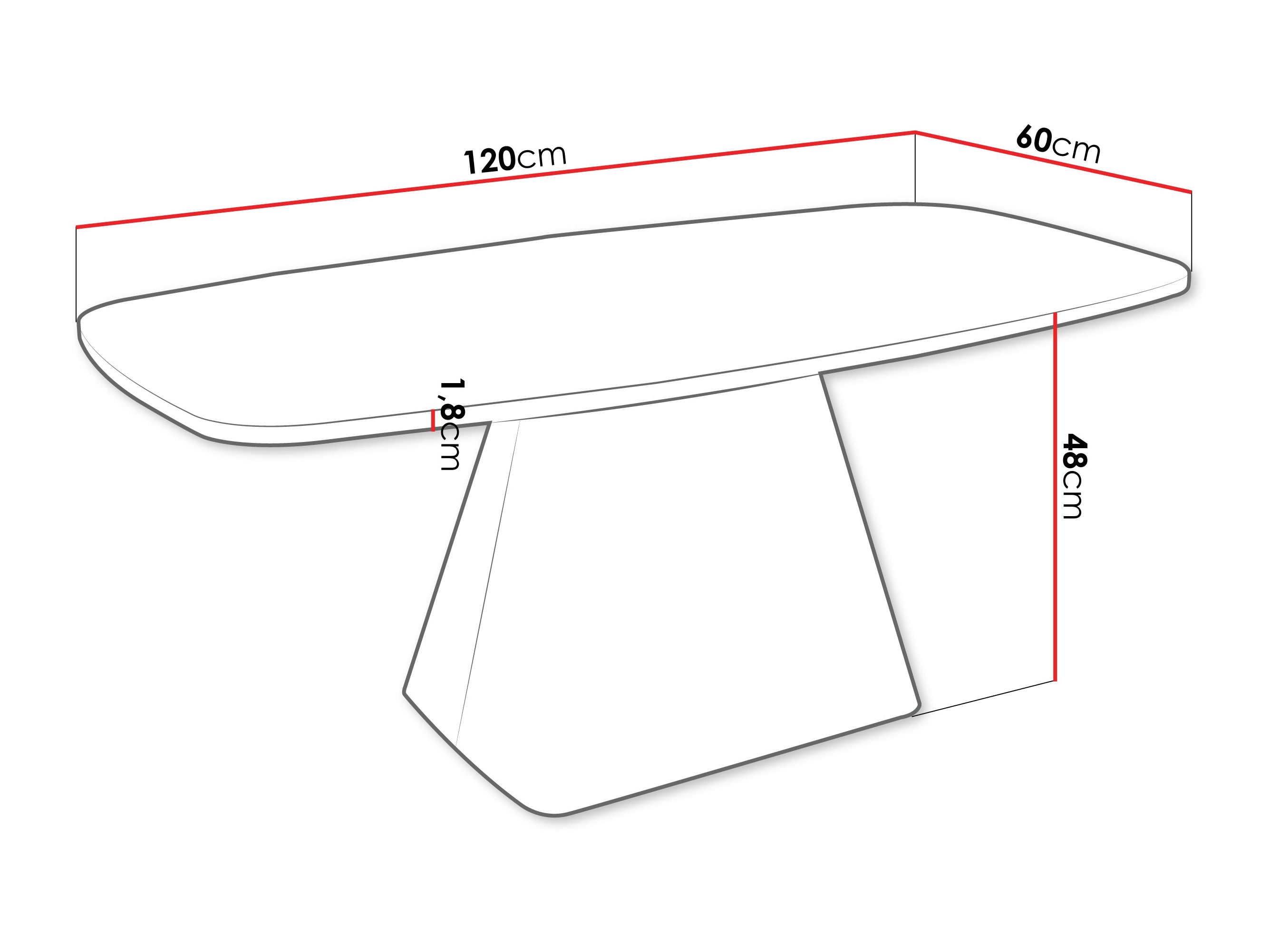 Coffee table Oswego 158 (Grey)