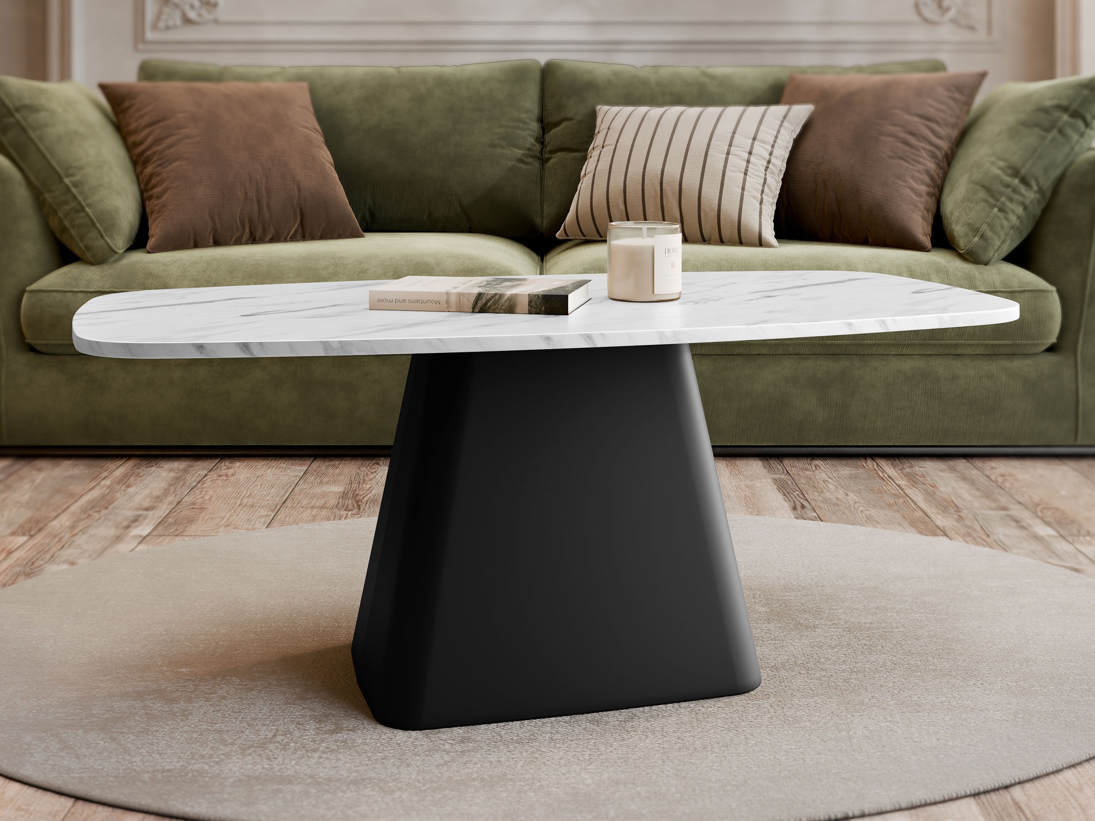 Coffee table Oswego 158 (White marble)