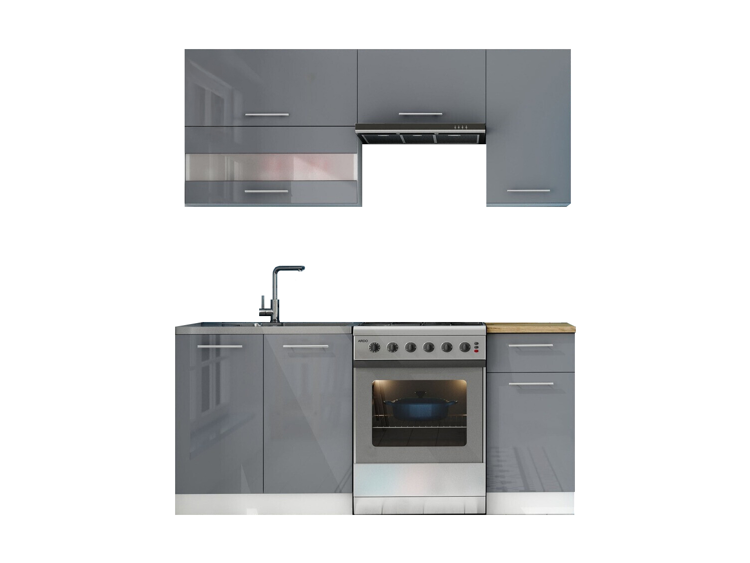 Modular kitchen set Tiffa Grey 100