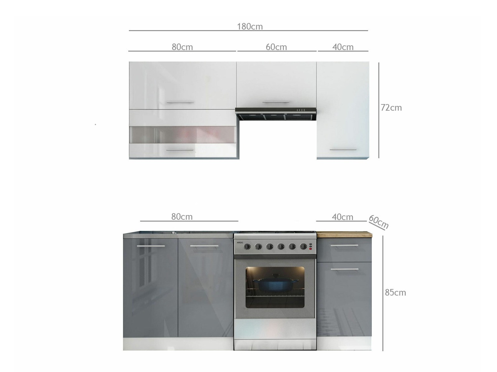 Modular kitchen set Tiffa Mix 100