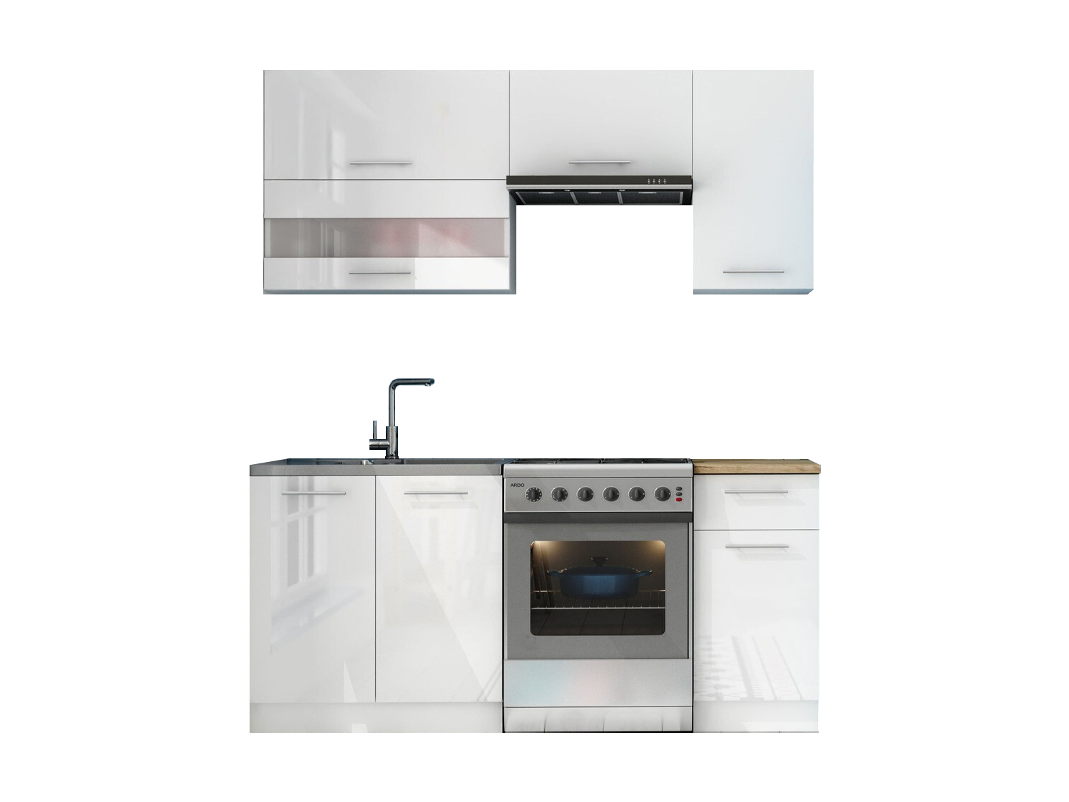 Modular kitchen set Tiffa White 113