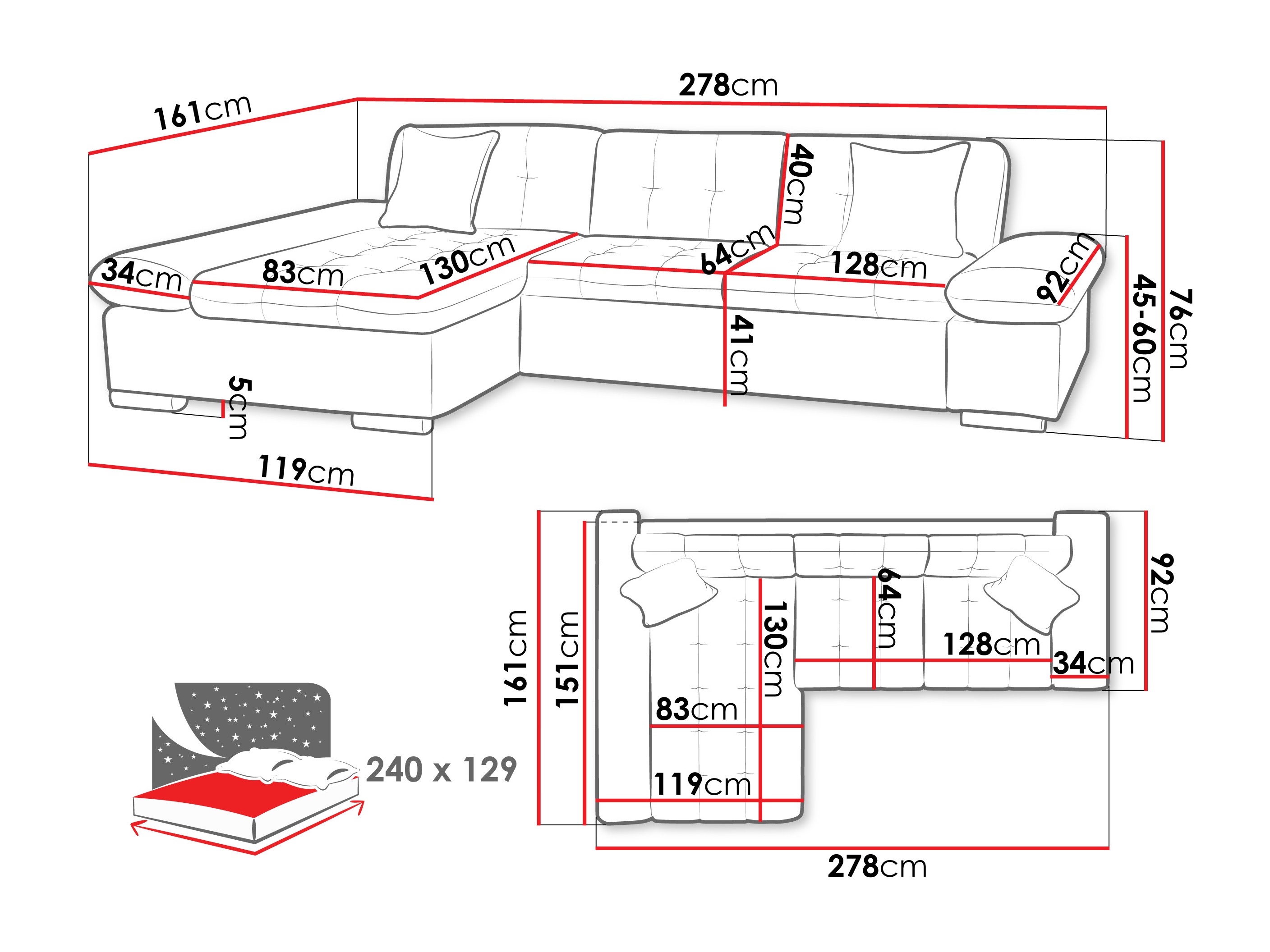 Corner sofa Comfivo Sanitas II (Zoya 13)