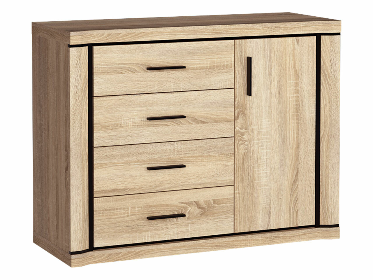 Chest of drawers Lorelie 102 (Sonoma oak)