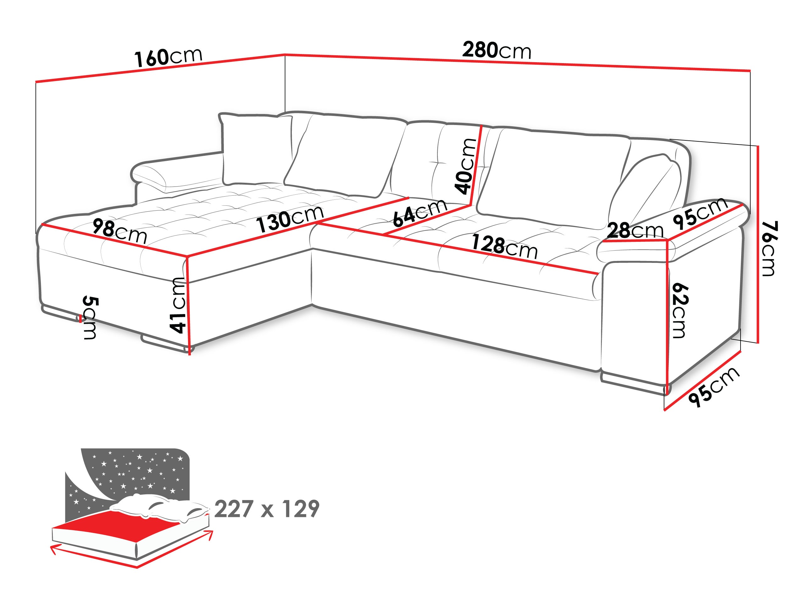 Corner sofa Comfivo 181 (Zoya 01)