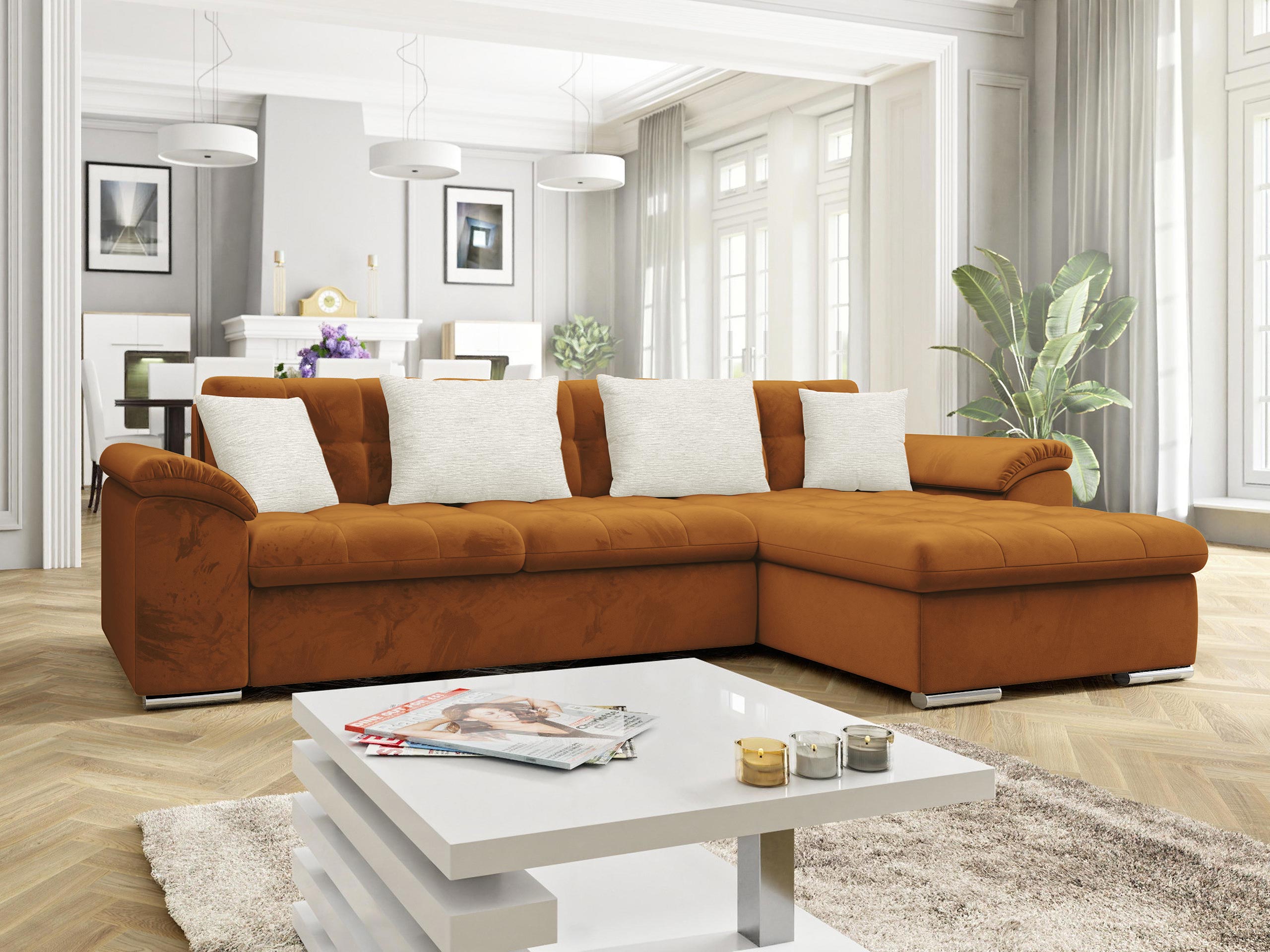 Corner sofa Comfivo Mica II (Piano 21 + Mokka 03)