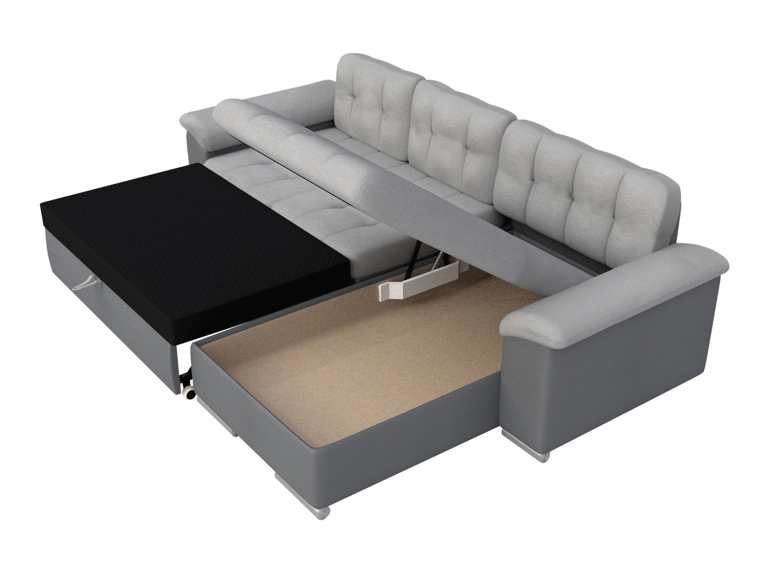 Corner sofa Comfivo Mica II (Piano 21 + Mokka 03)
