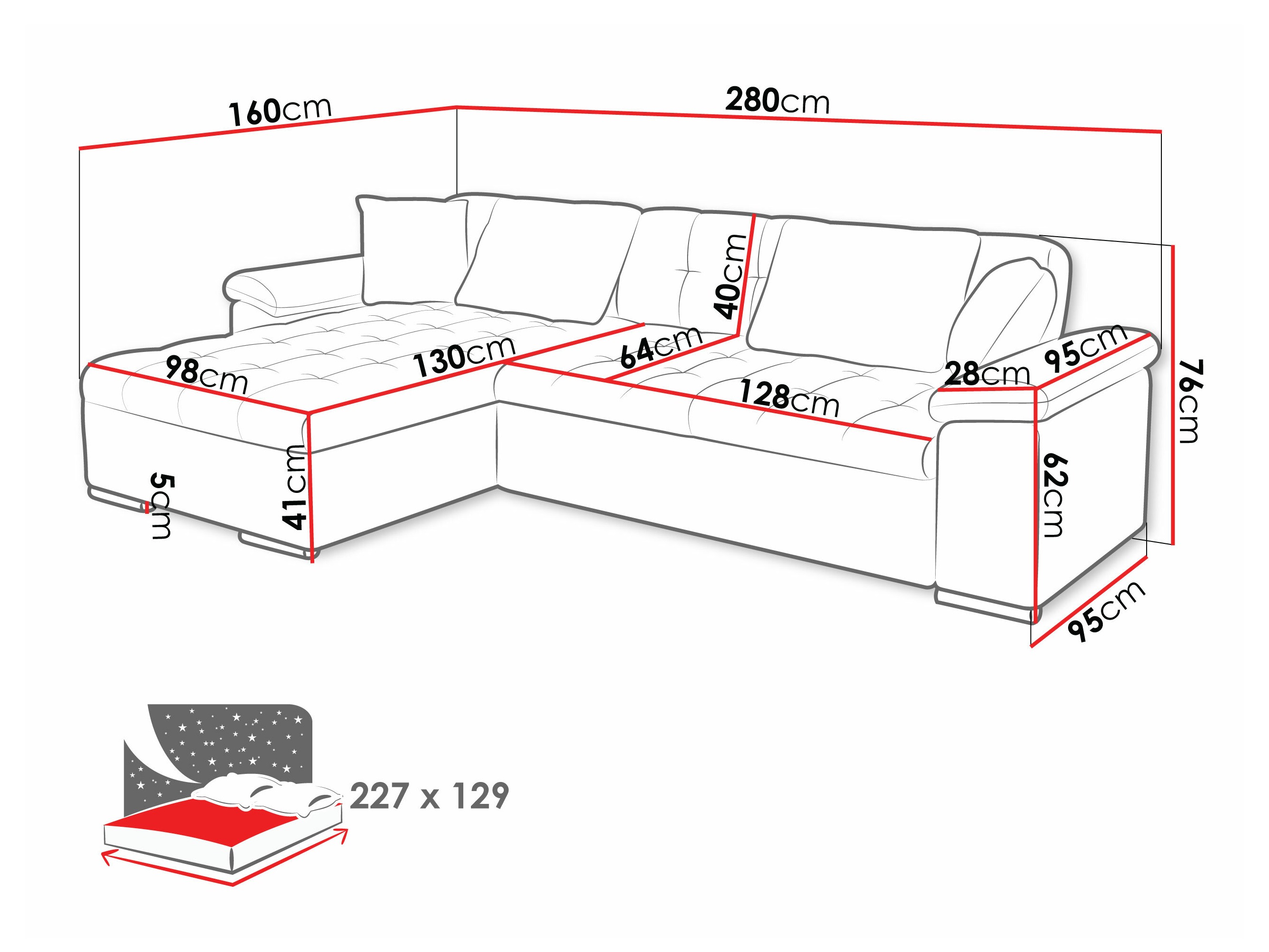 Corner sofa Comfivo Mica II (Venus Velvet 2911 + Prestige 2771)