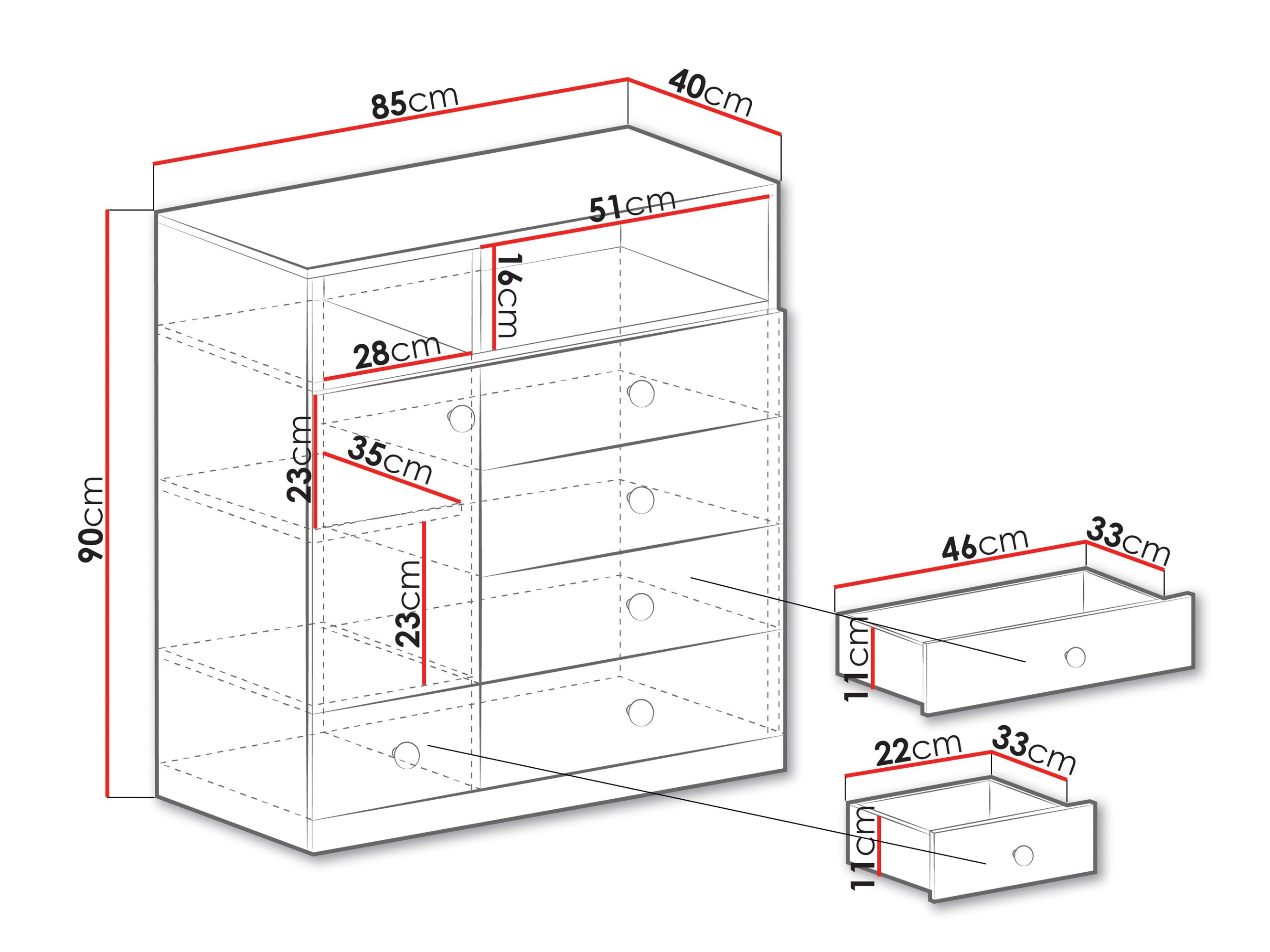 Chest of drawers Tesmonu 108