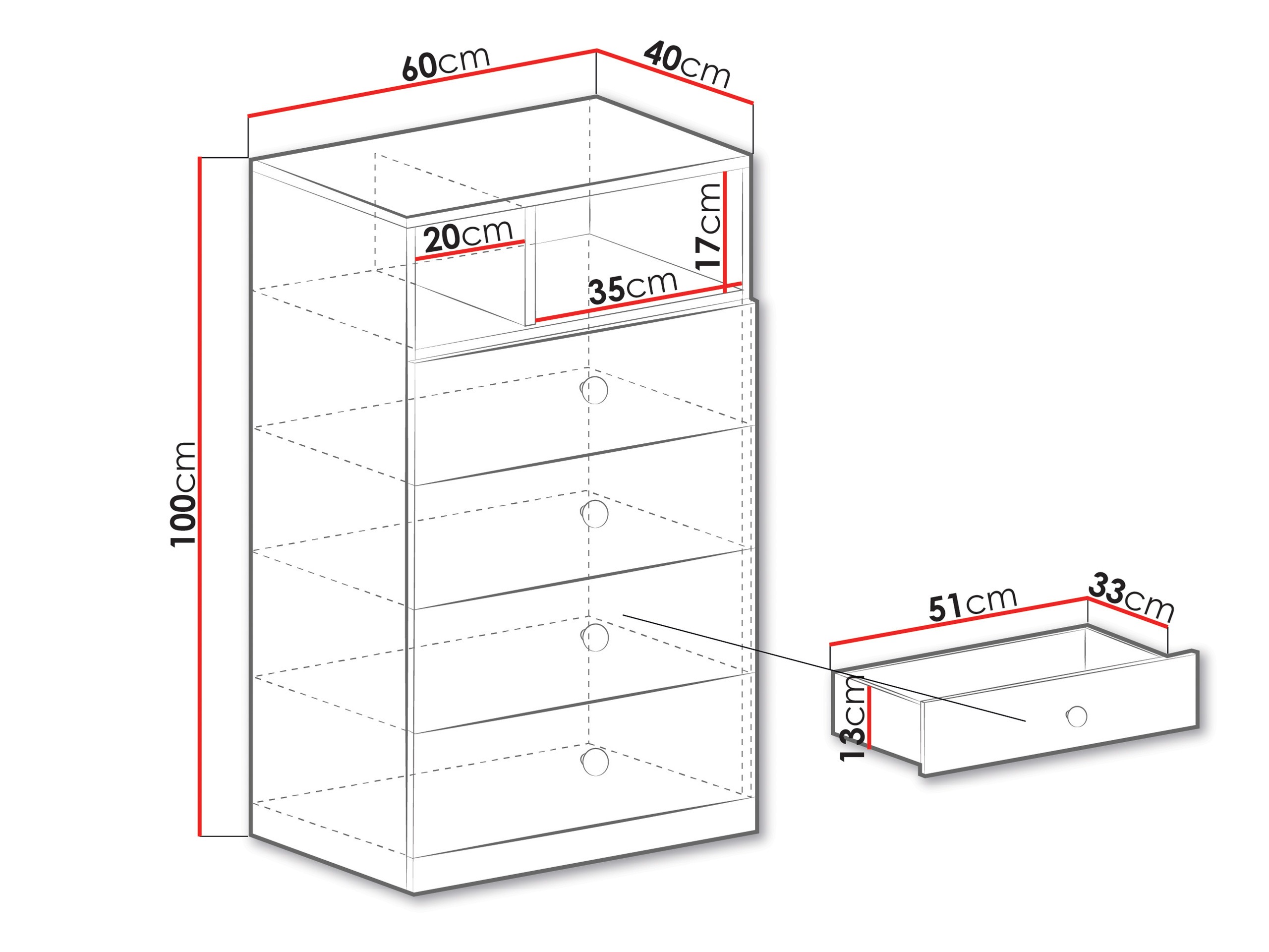 Chest of drawers Tesmonu 109