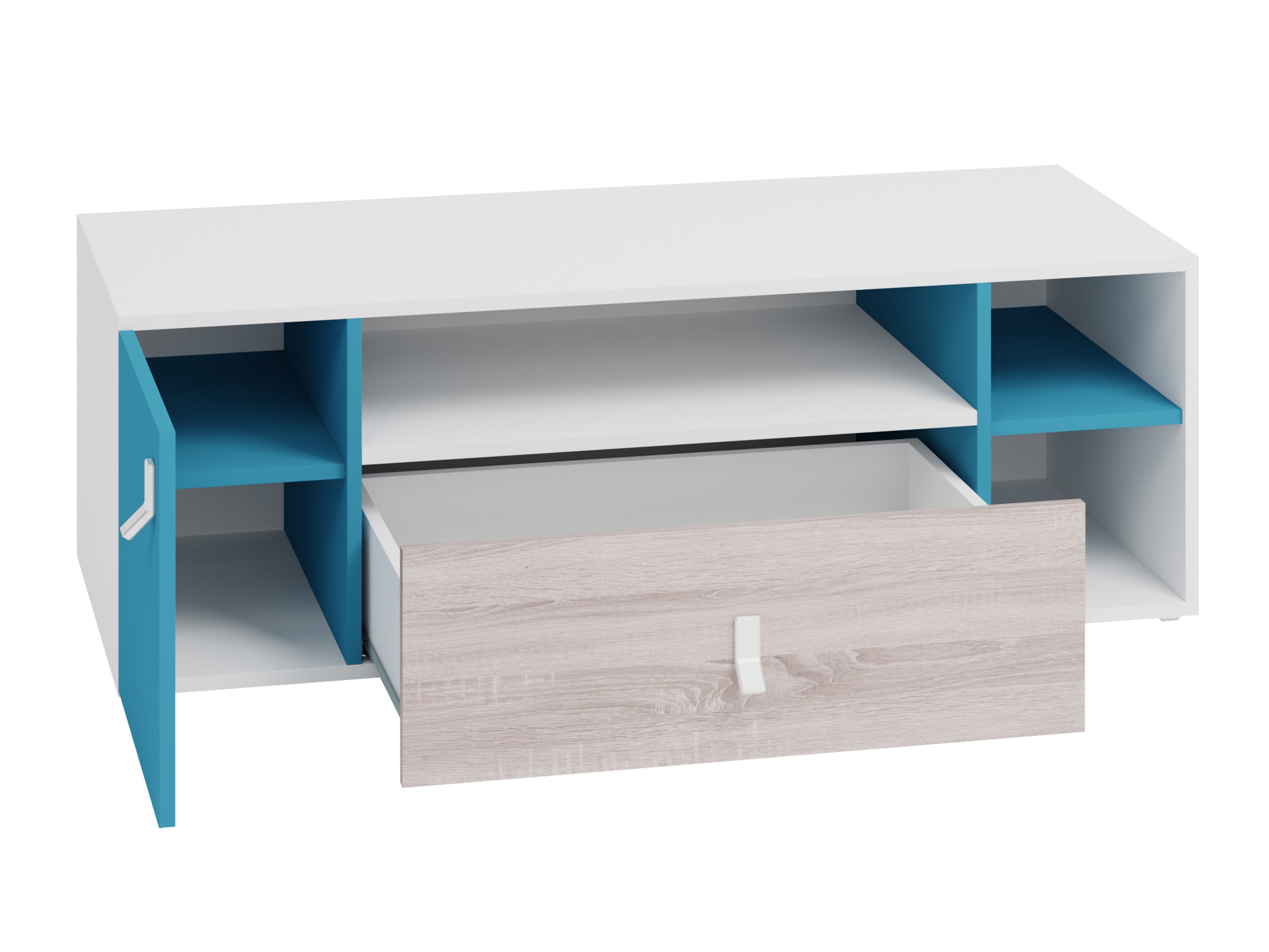 TV stand Camteso 108 (Black + Oak + Beige)