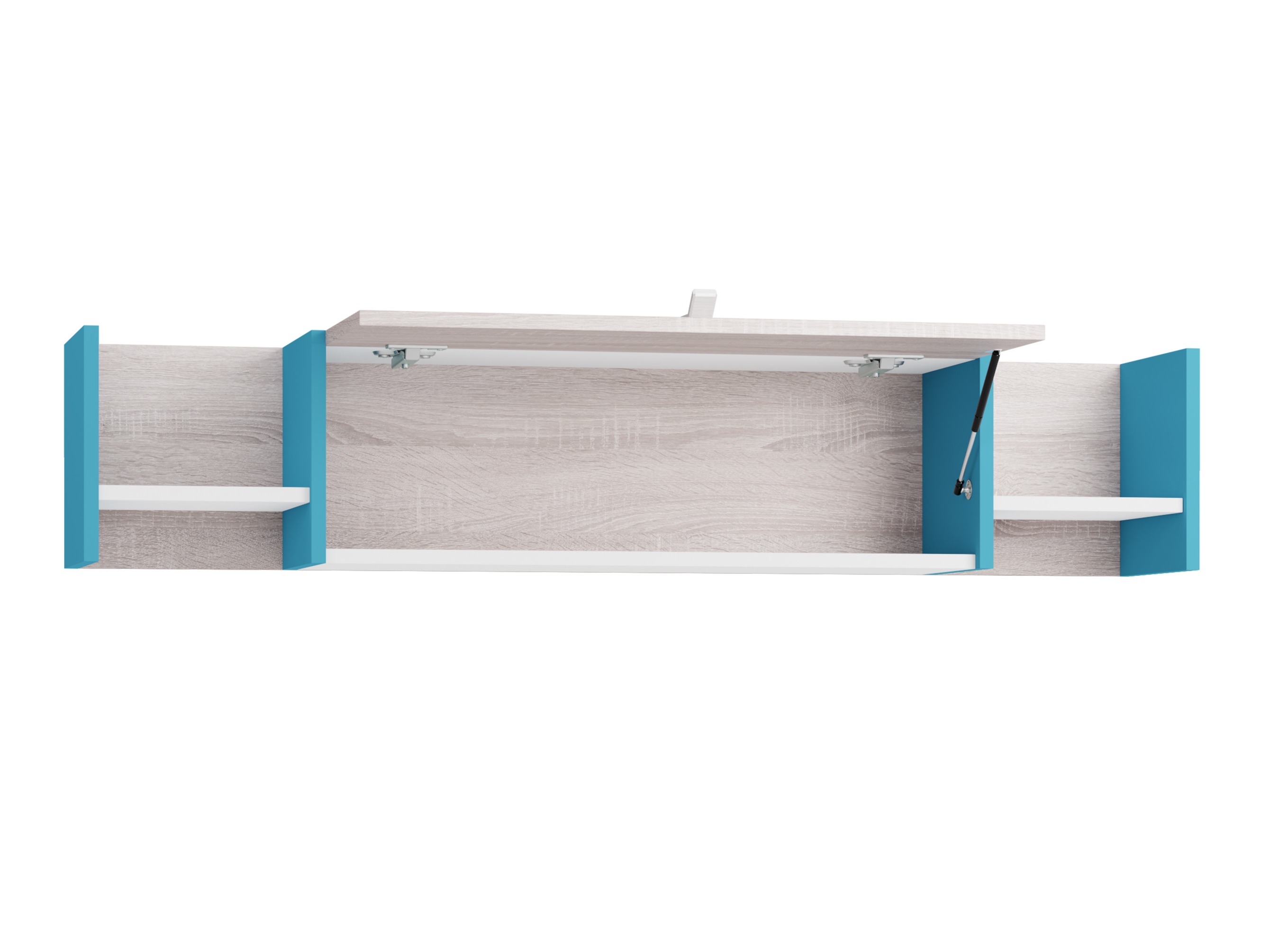 Wall shelf Camteso 110 (Black + Oak + Beige)
