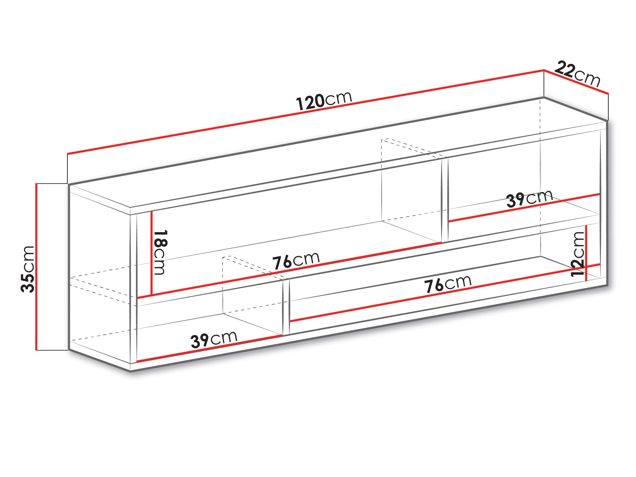 Wall shelf Tesmonu 111