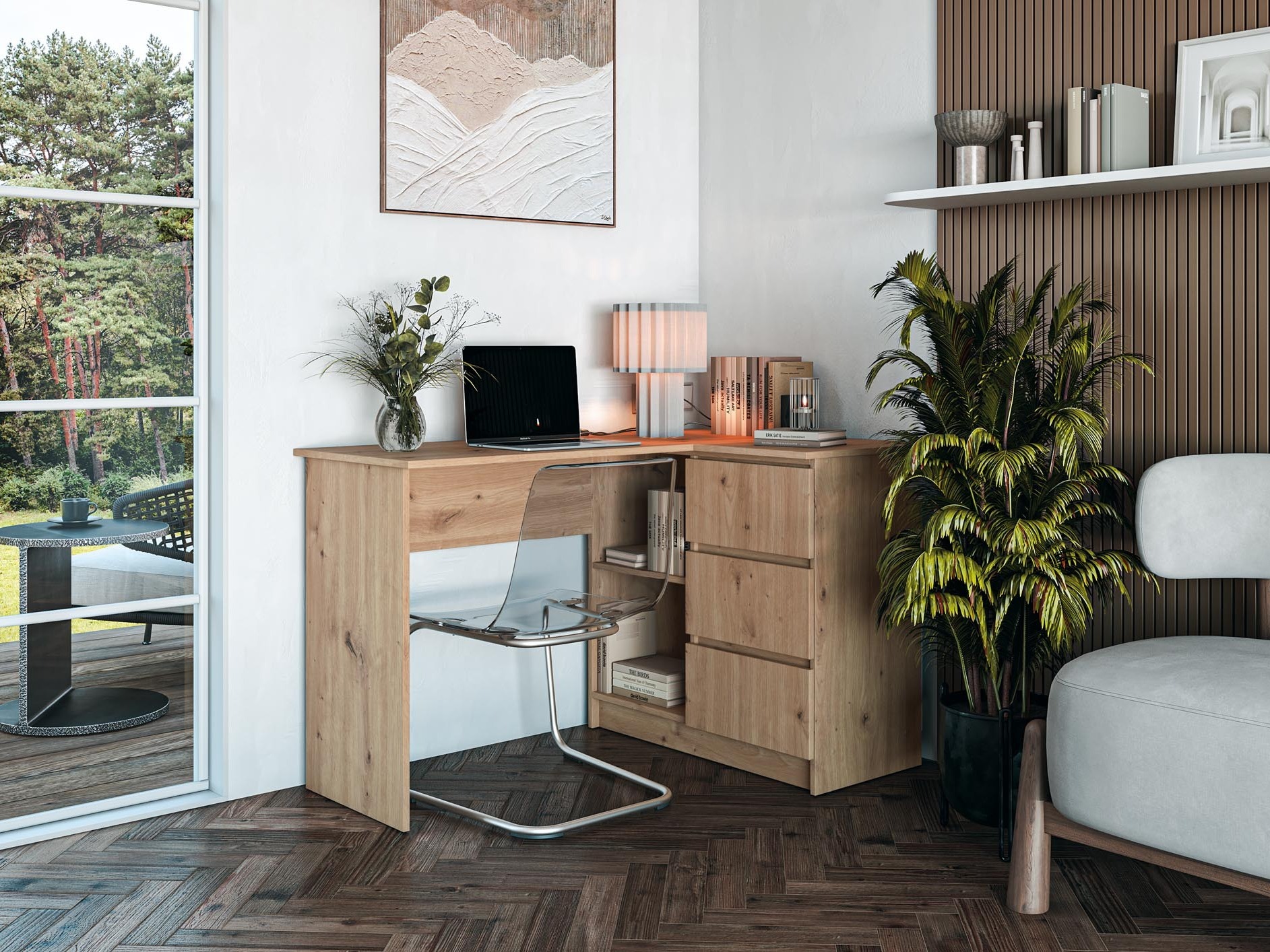 Corner desk Houston 1950 (Artisan oak)