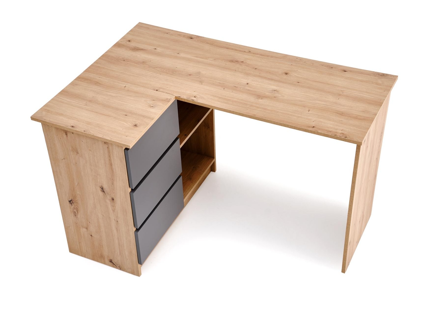 Corner desk Houston 1950 (Graphite + Artisan oak)