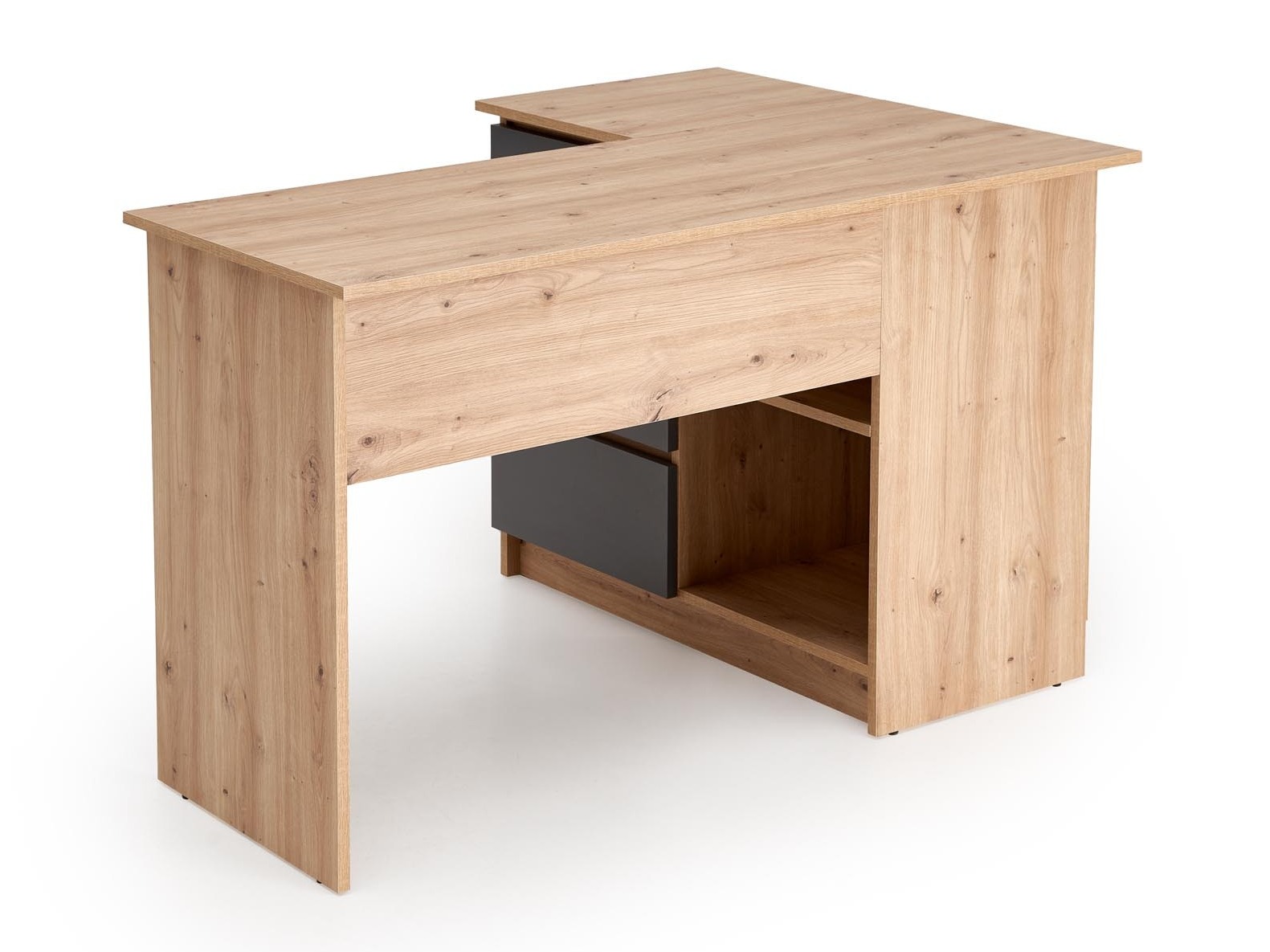 Corner desk Houston 1950 (Graphite + Artisan oak)