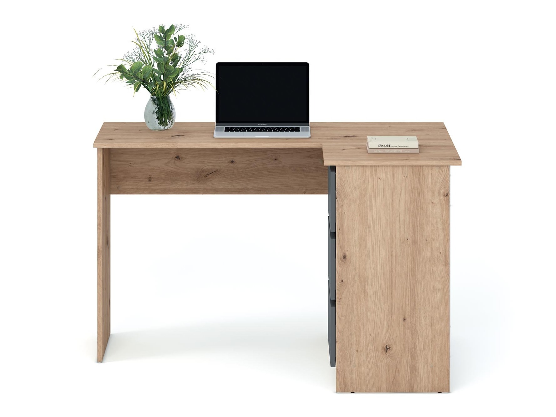 Corner desk Houston 1950 (Graphite + Artisan oak)