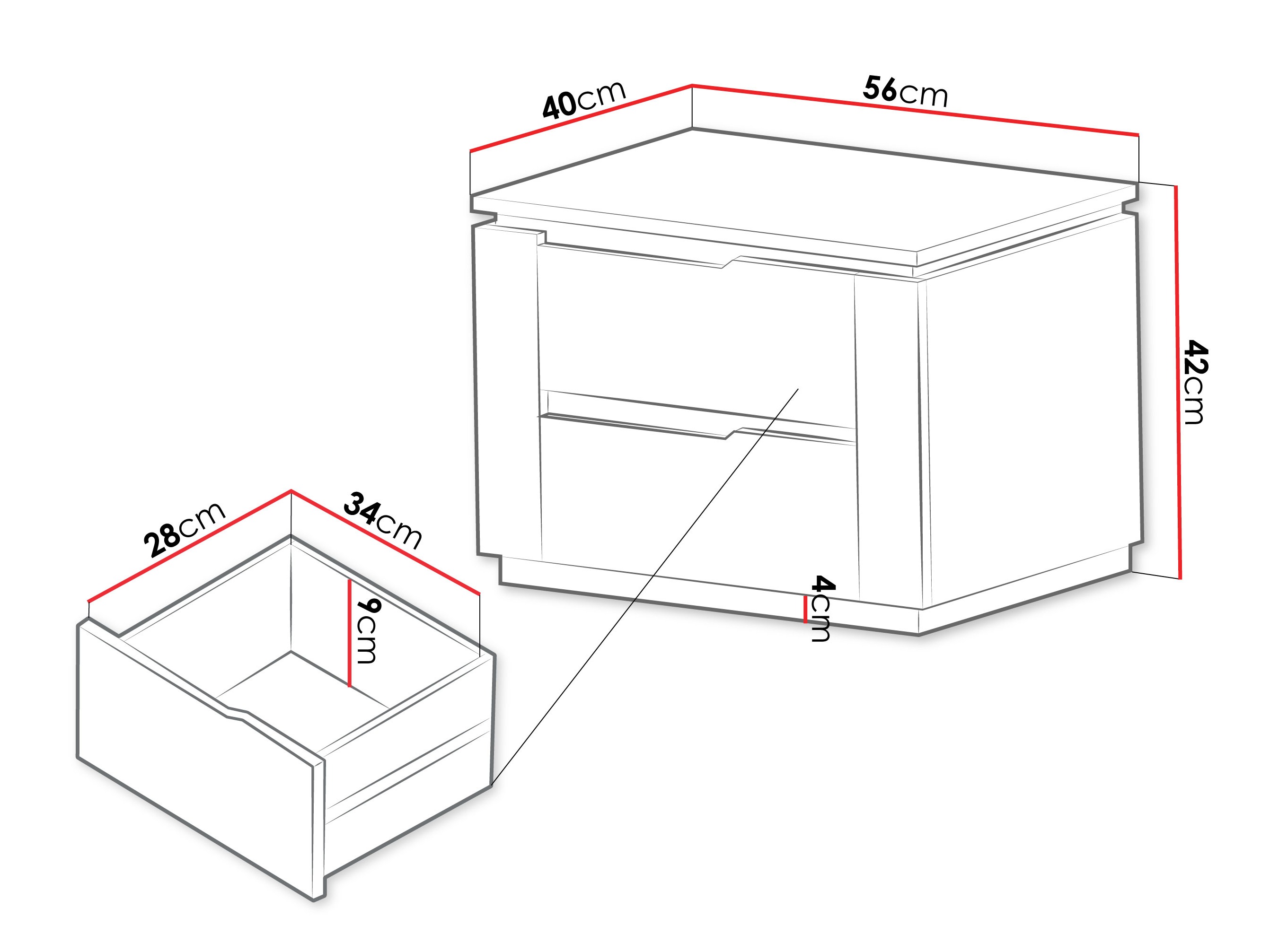 Bedside table Comfivo Elivelo 103
