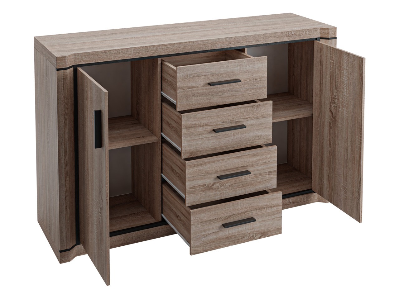 Chest of drawers Lorelie 104 (Trufel oak)