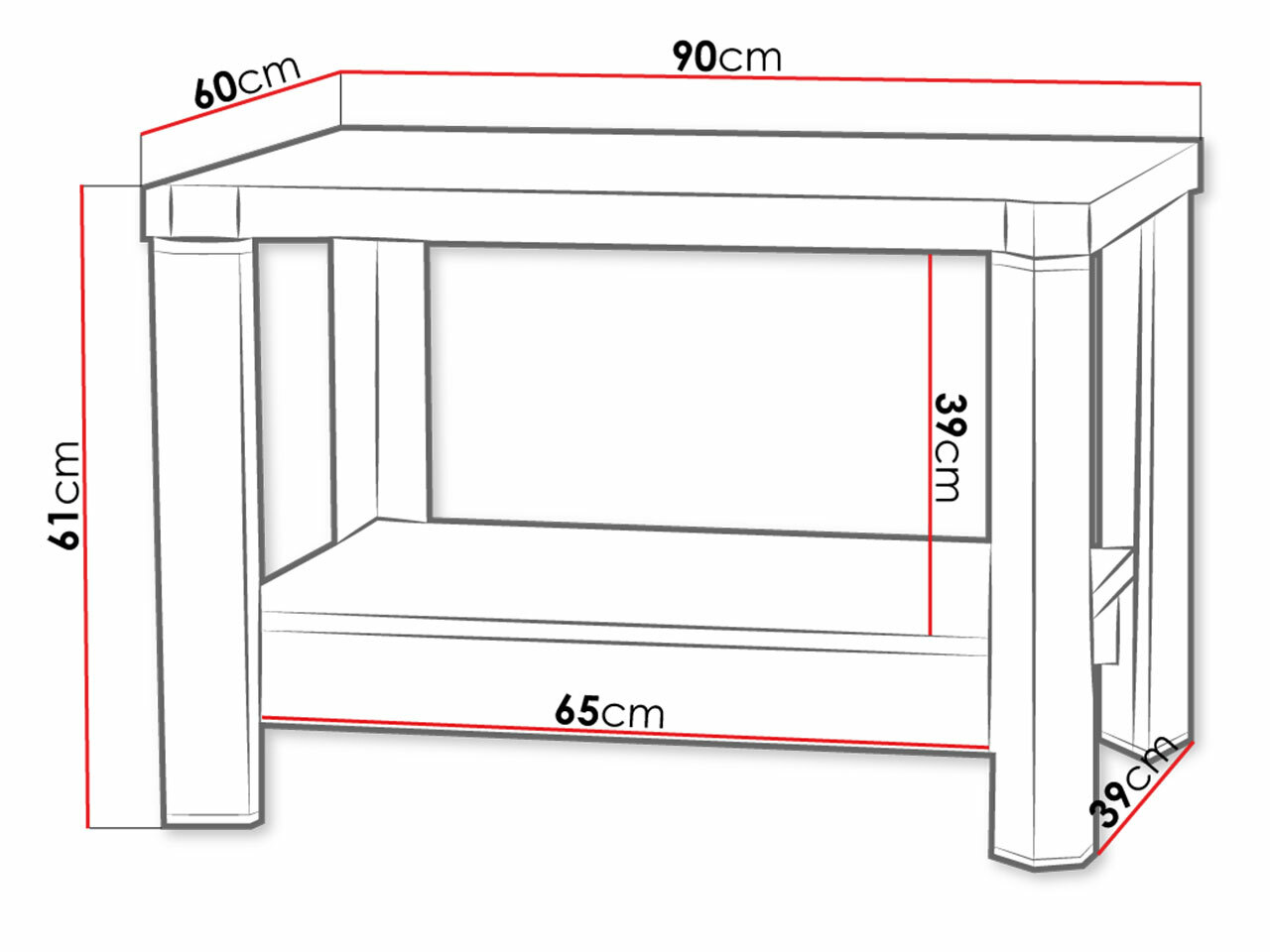 Coffee table Lorelie 113 (Sonoma oak)