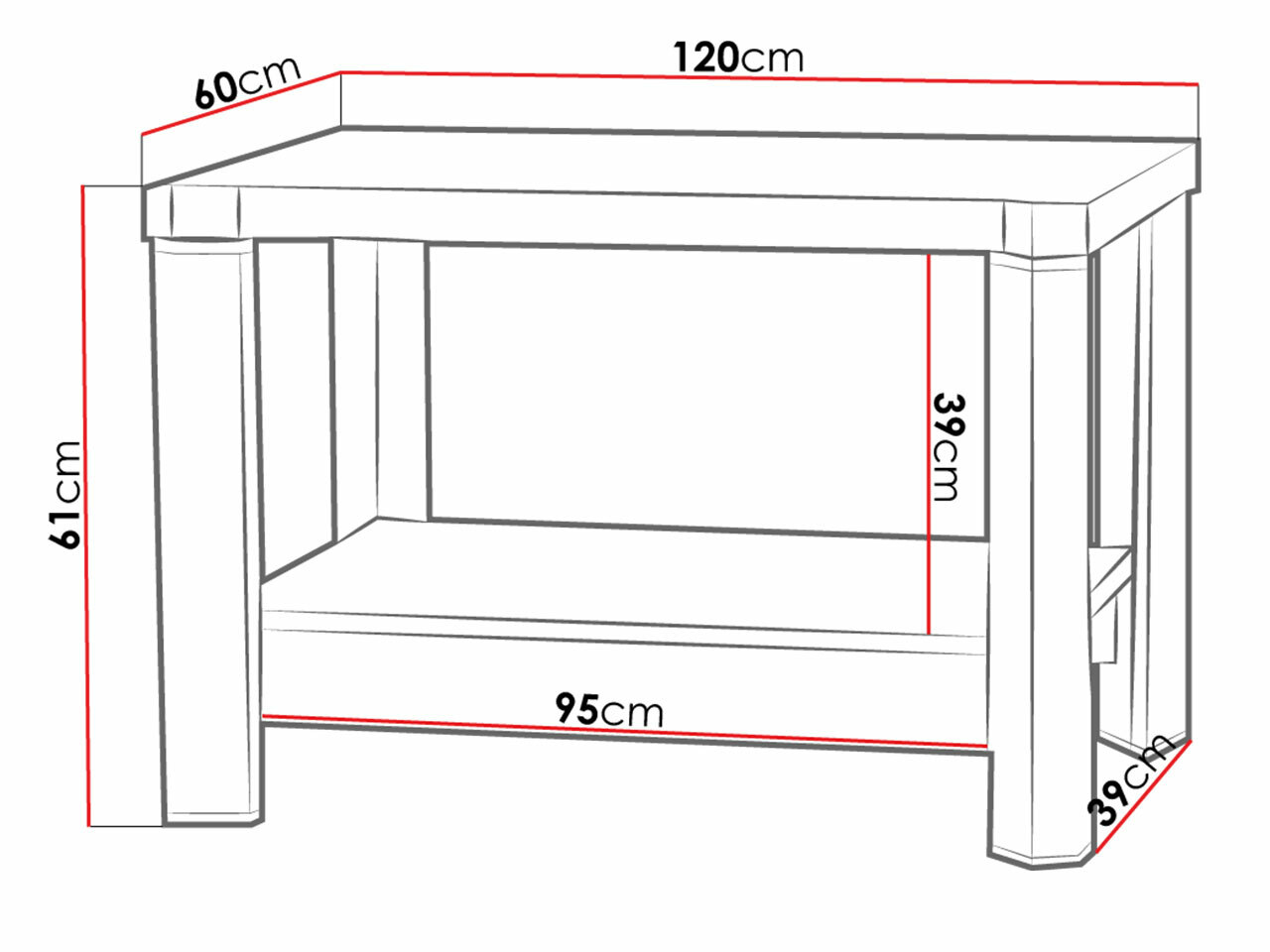 Coffee table Lorelie 114 (Sonoma oak)
