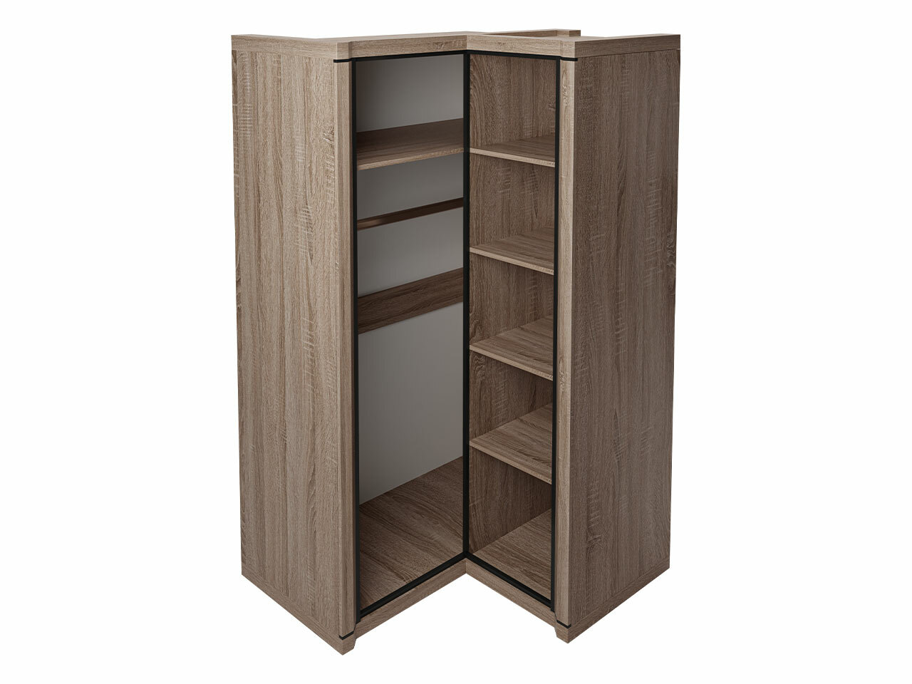 Corner wardrobe Lorelie 119 (Trufel oak)