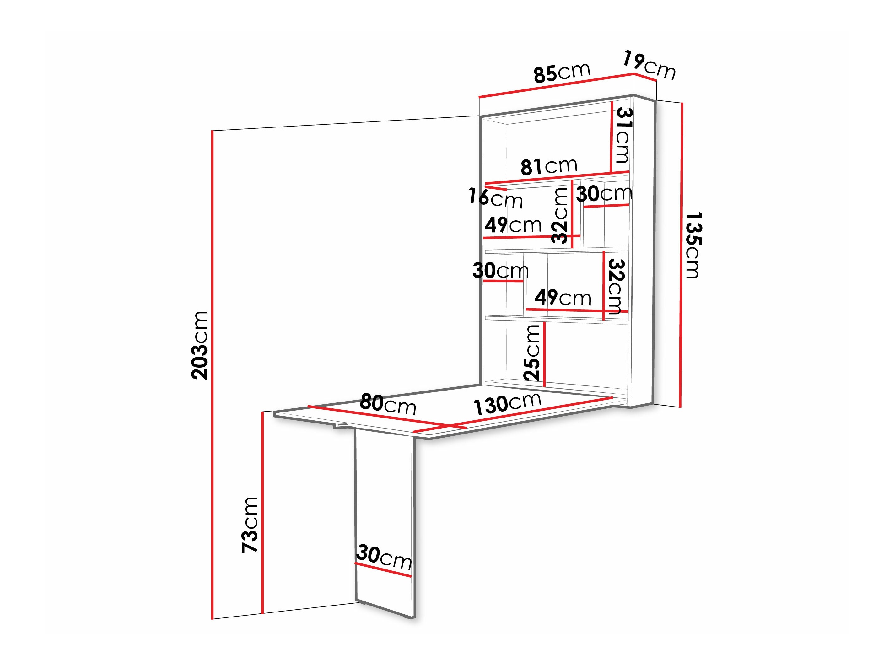 Folding table Pinis III (Black + Wotan Oak)