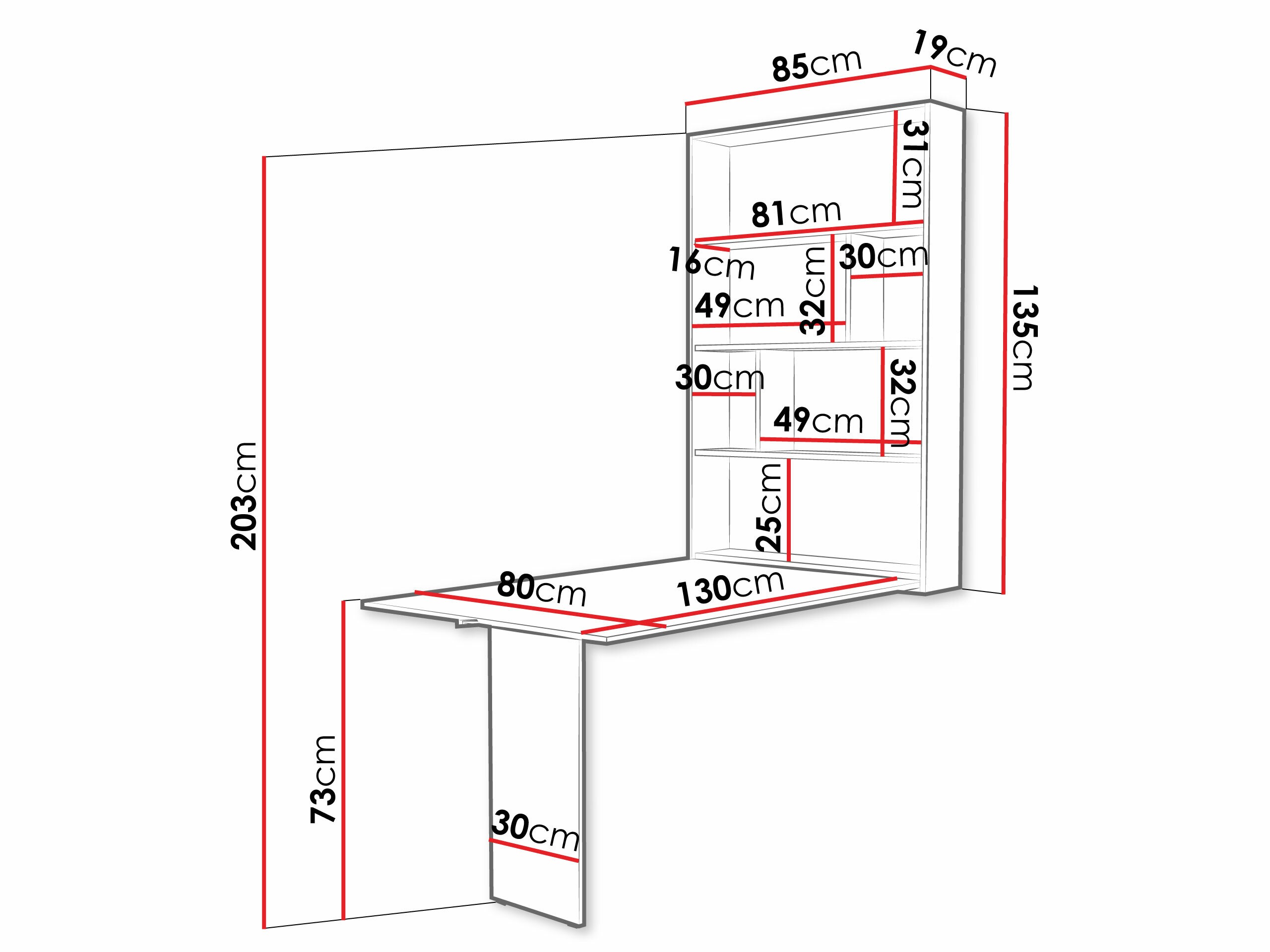 Folding table Pinis III (Sonoma oak)