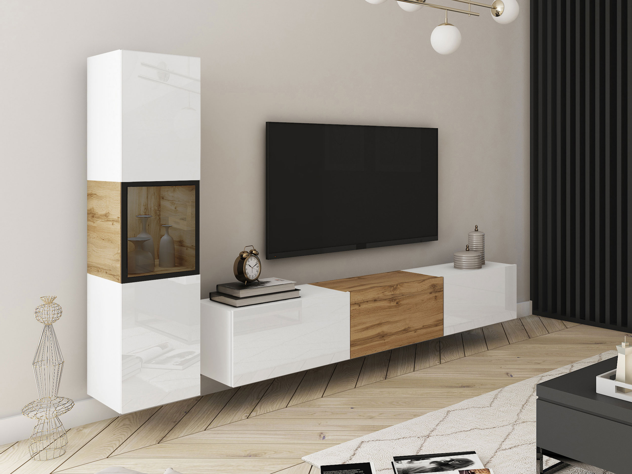 Living room set Sarasota 192 (White + Wotan Oak)