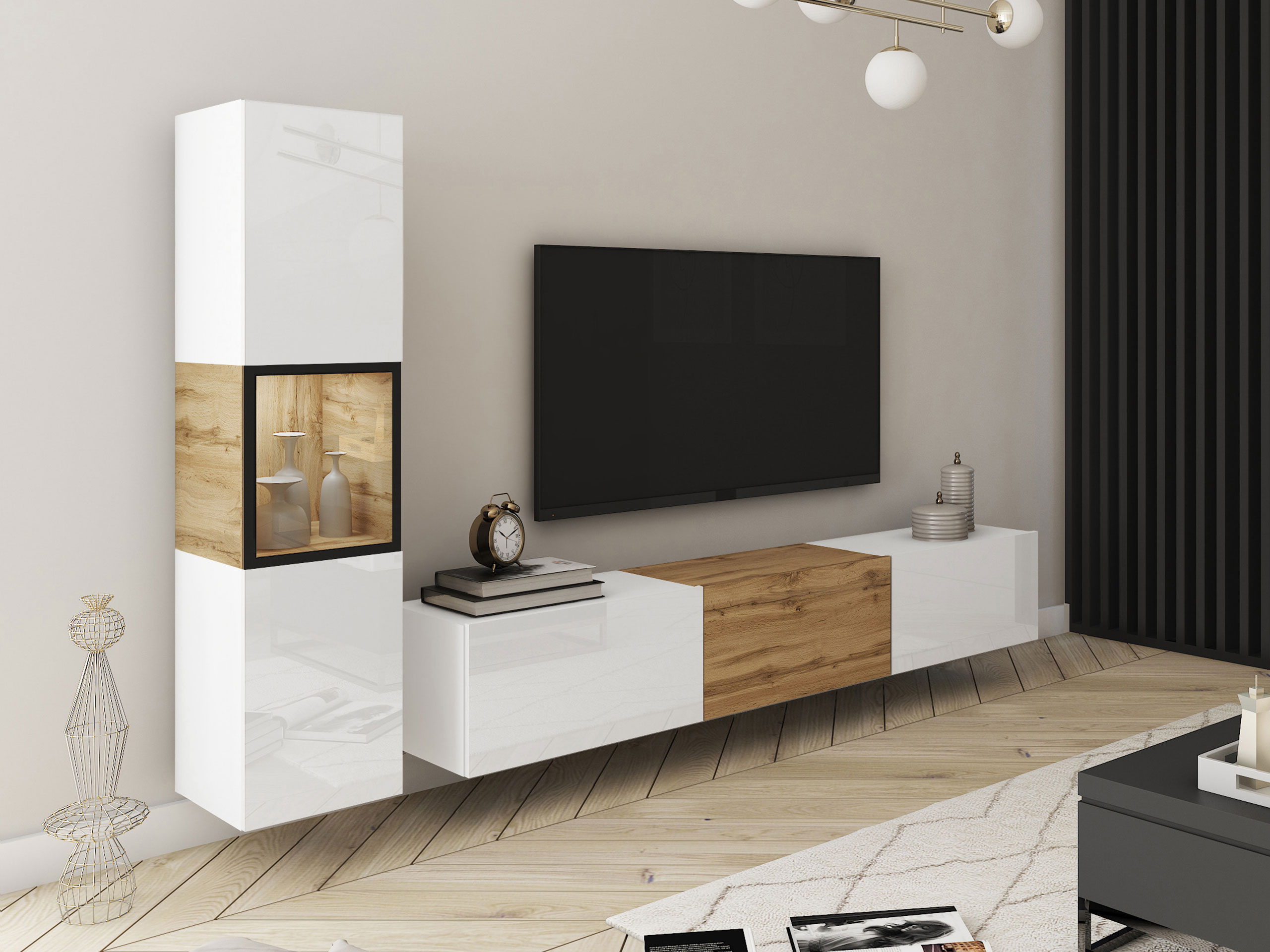 Living room set Sarasota 192 (White + Wotan Oak)
