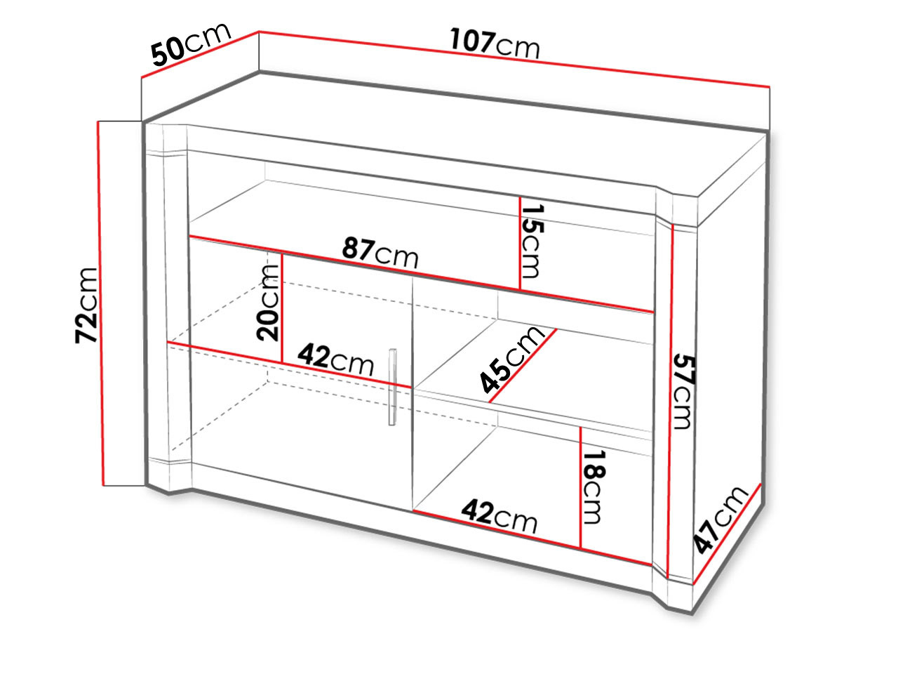 TV stand Lorelie 110 (Trufel oak)