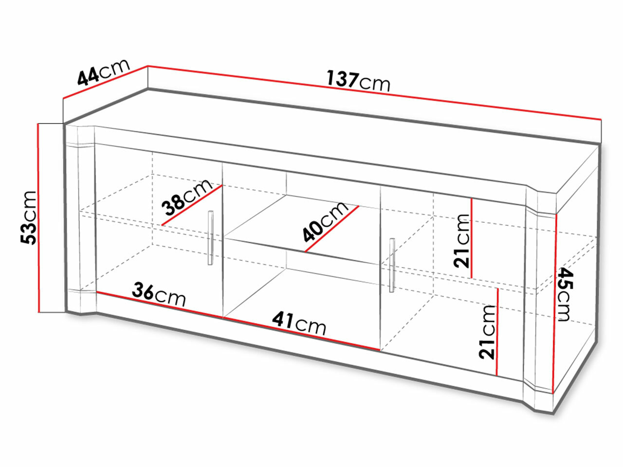 TV stand Lorelie 111 (Sonoma oak)