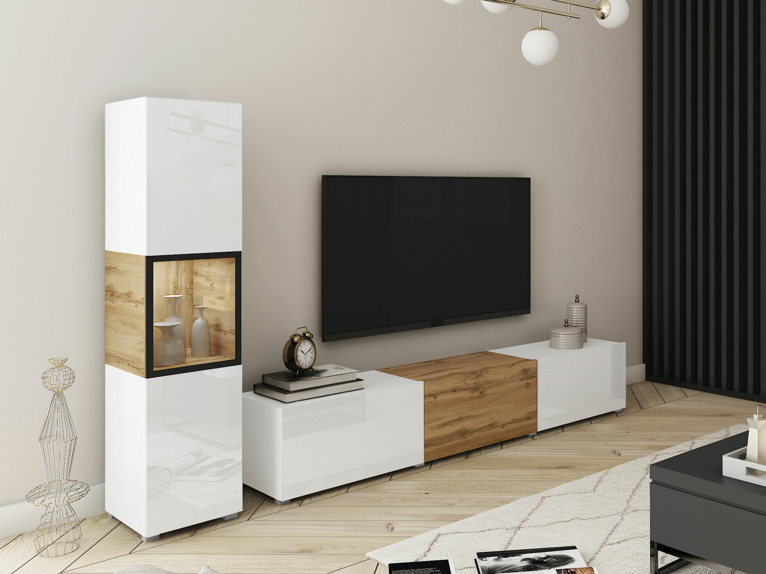 Living room set Sarasota 192 (White + Wotan Oak)