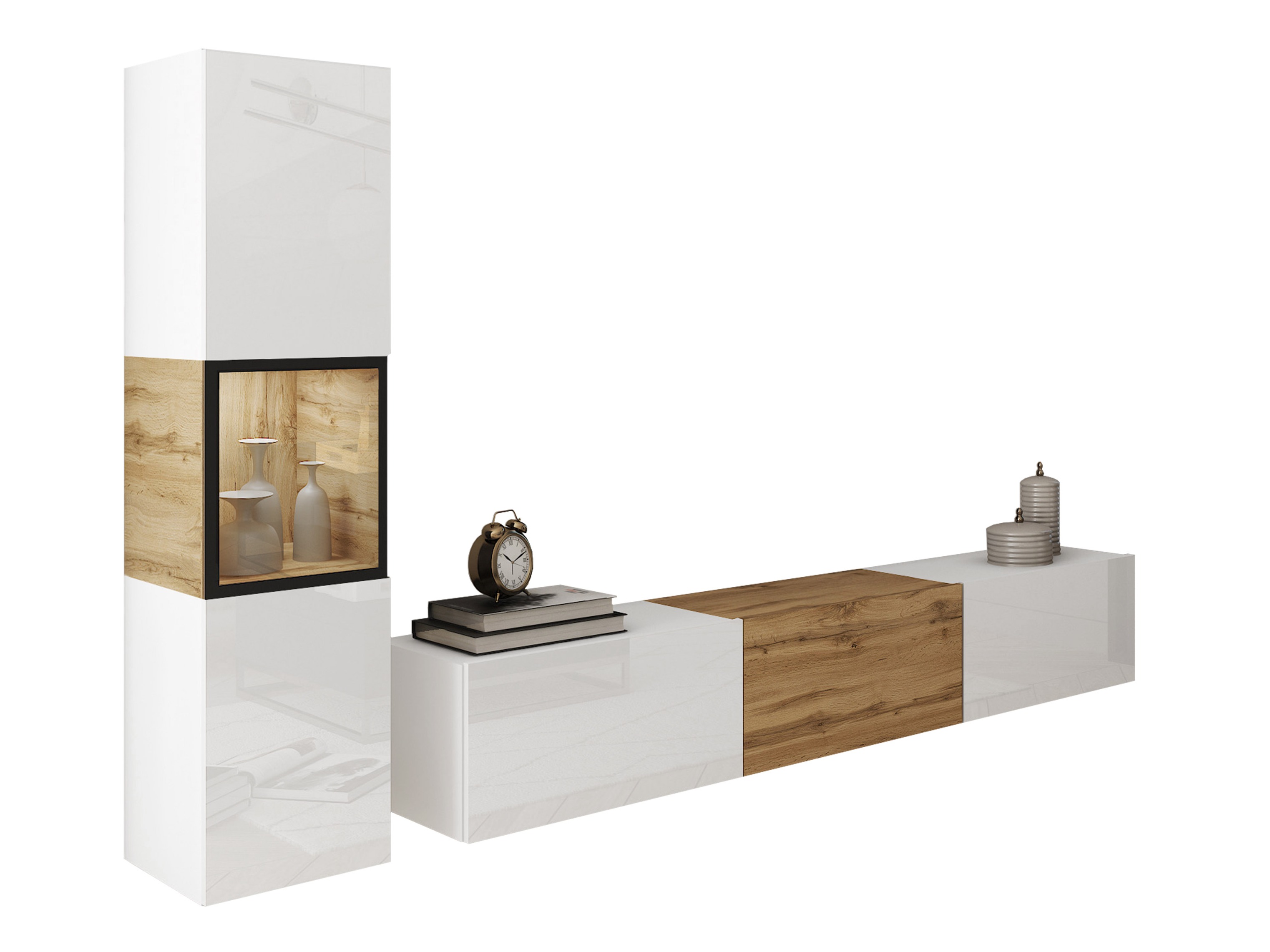 Living room set Sarasota 192 (White + Wotan Oak)