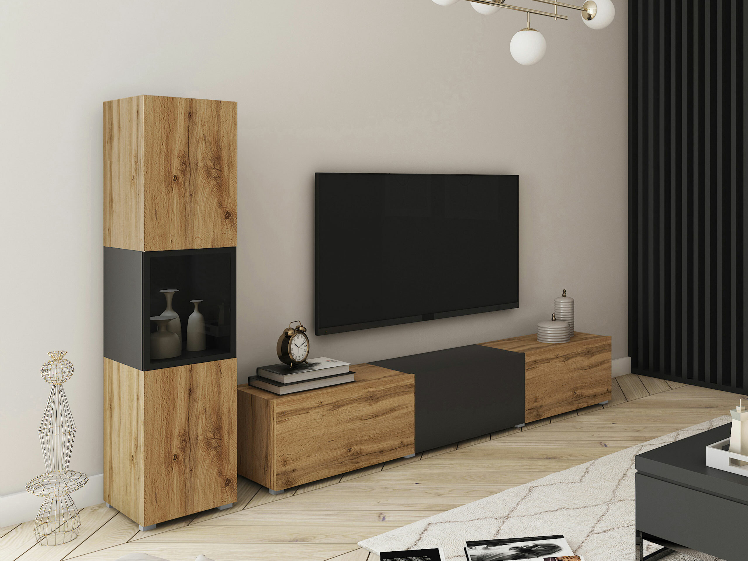 Living room set Sarasota 192 (Wotan Oak + Graphite)