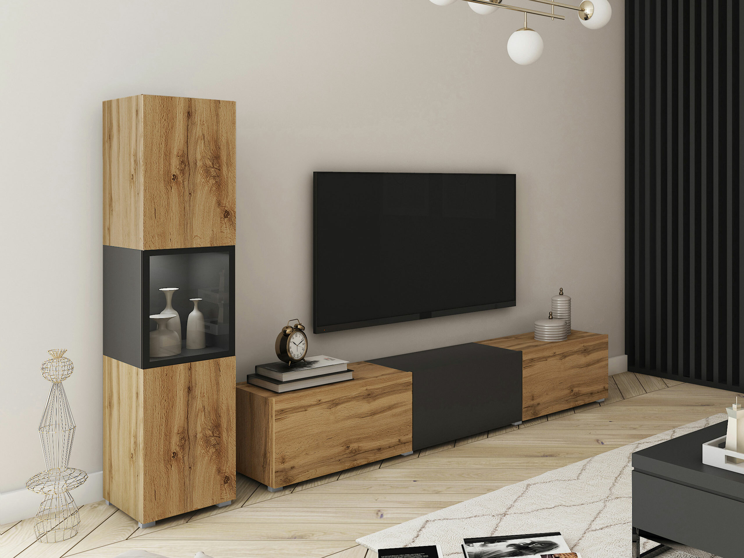 Living room set Sarasota 192 (Wotan Oak + Graphite)