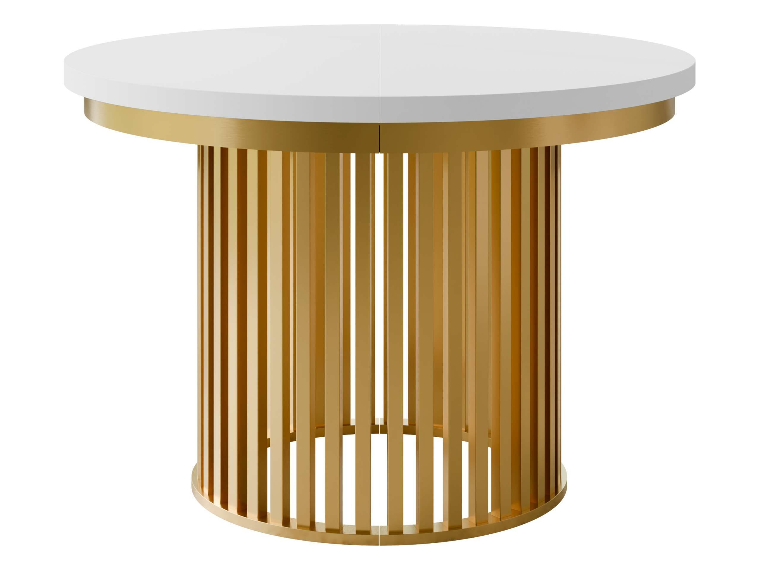 Table Racine 145 (White + Golden)