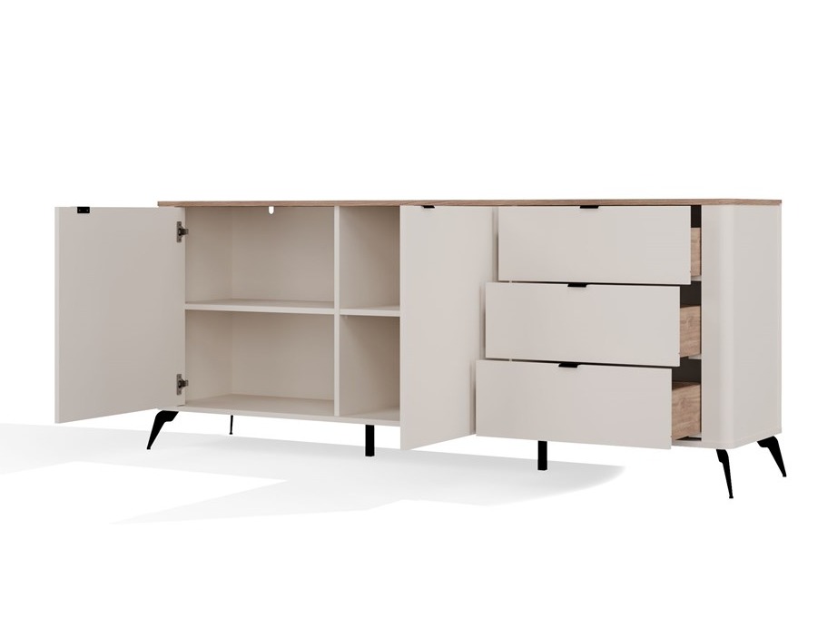 Chest of drawers Soavie 106 (Cashmere + Oak)