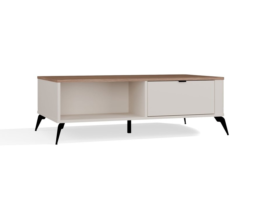 Coffee table Soavie 107 (Cashmere + Oak)