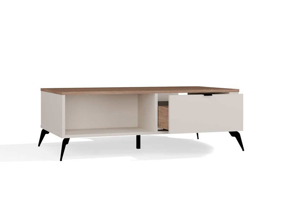 Coffee table Soavie 107 (Cashmere + Oak)