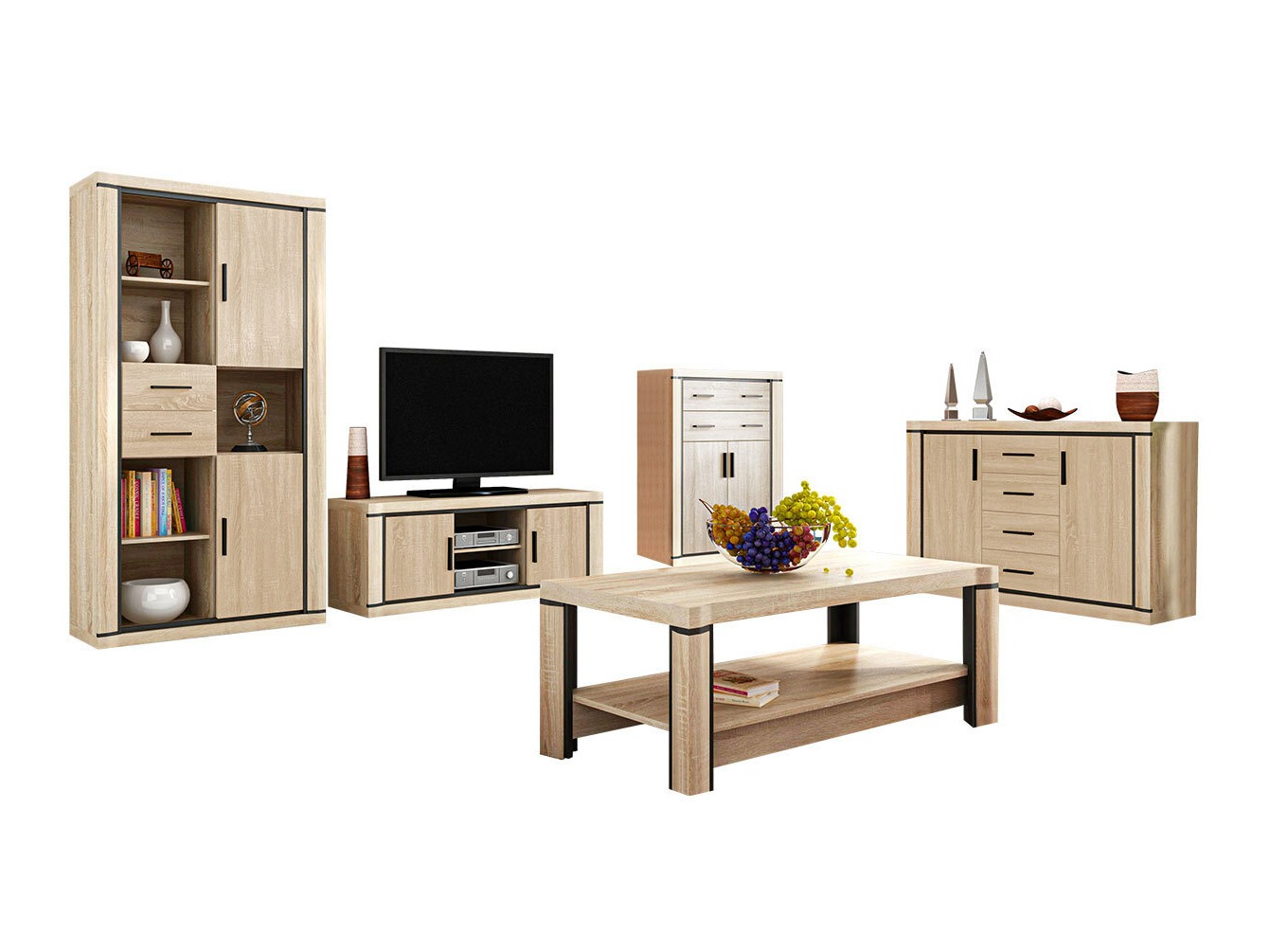 Living room set Lorelie 124 (Sonoma oak)