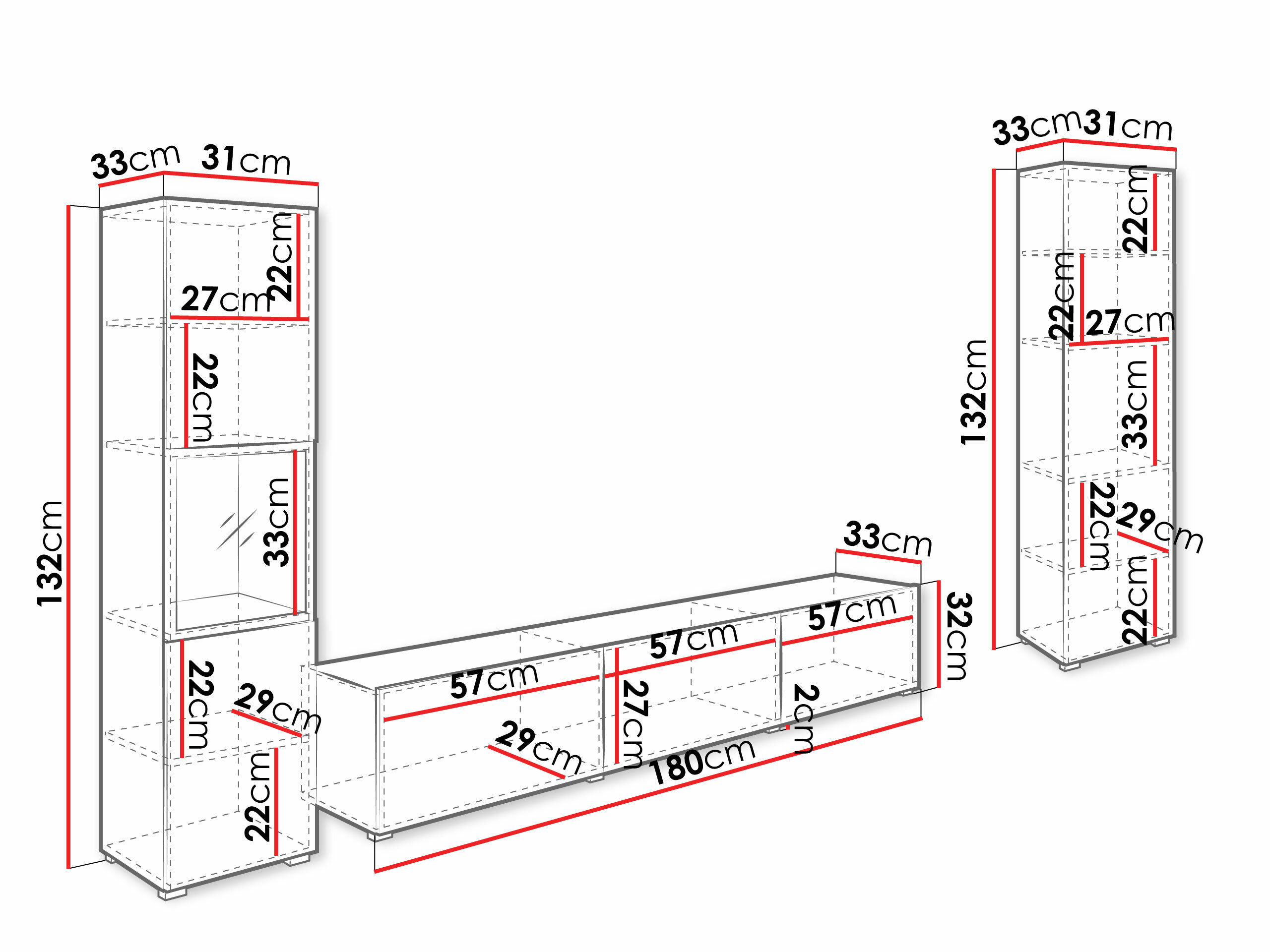 Living room set Sarasota 193 (White + Wotan Oak)