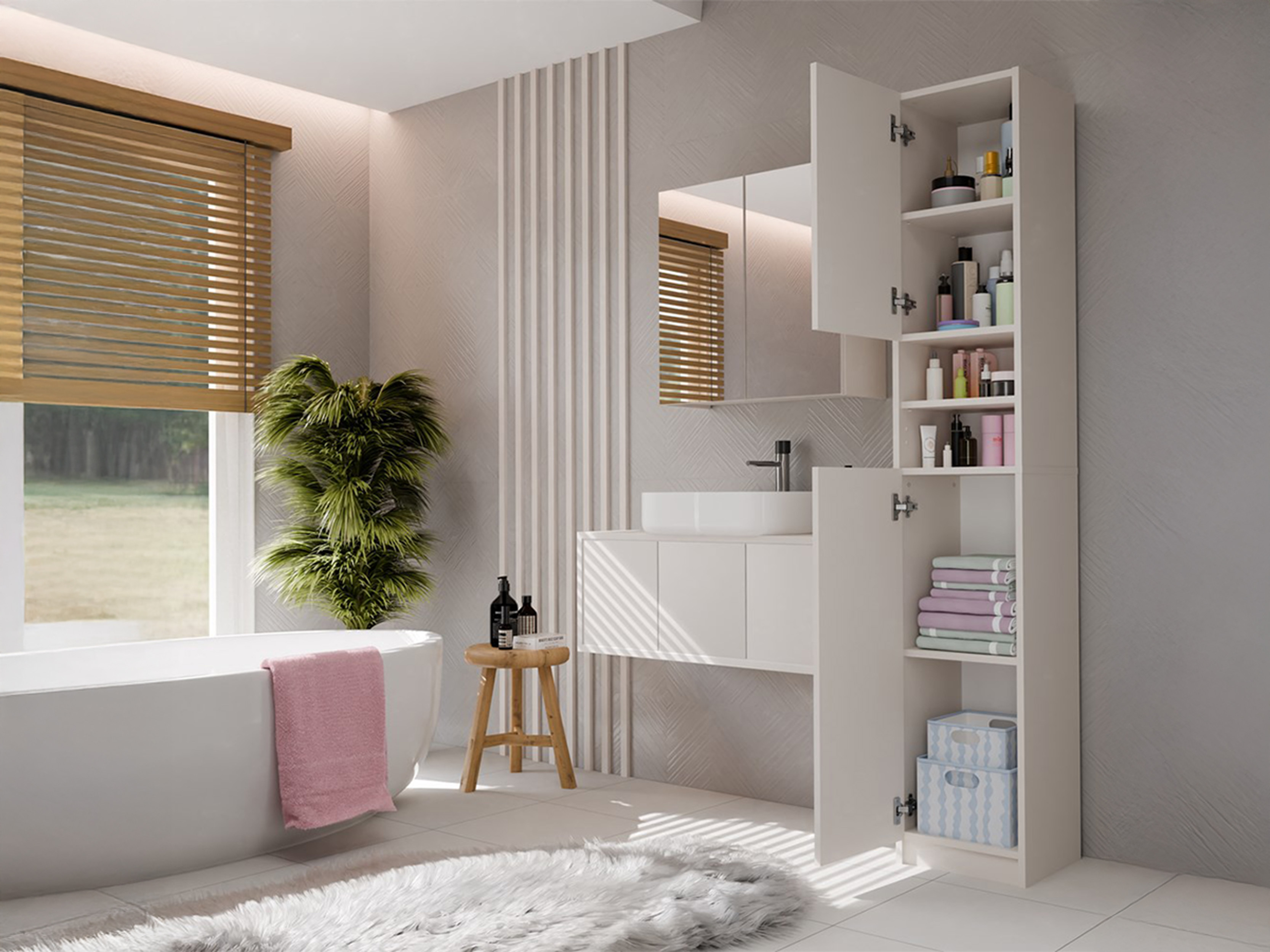 Freestanding bathroom cabinet Mandeville 152 (Cashmere)