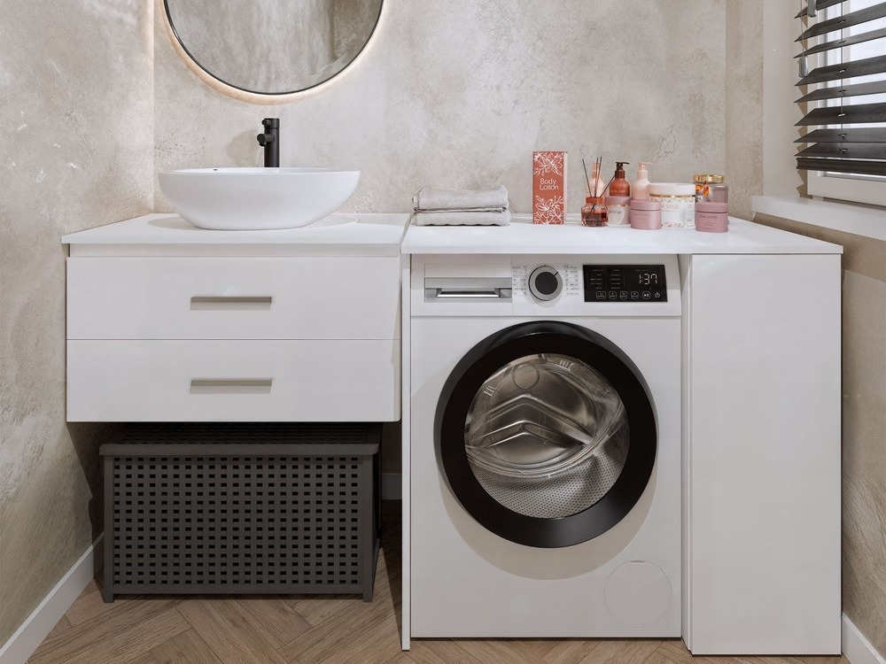 Standing bathroom cabinet Balelbo 114 (White)