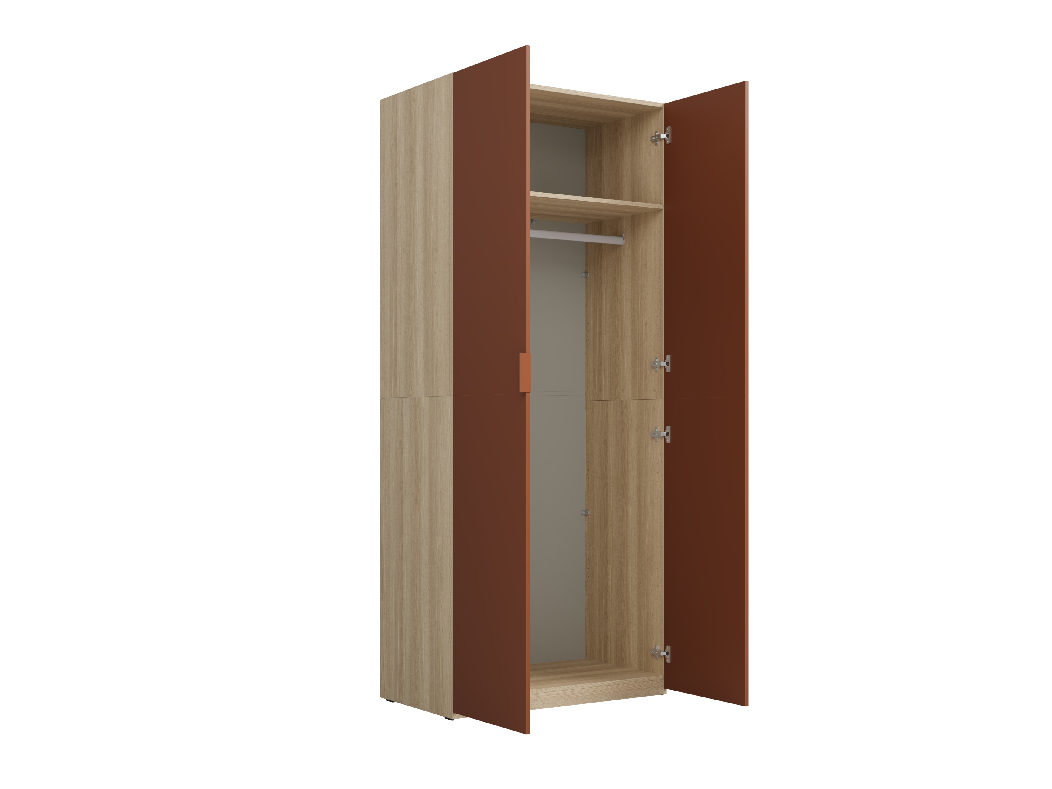 Wardrobe Austin 387 (Orange + Oak)
